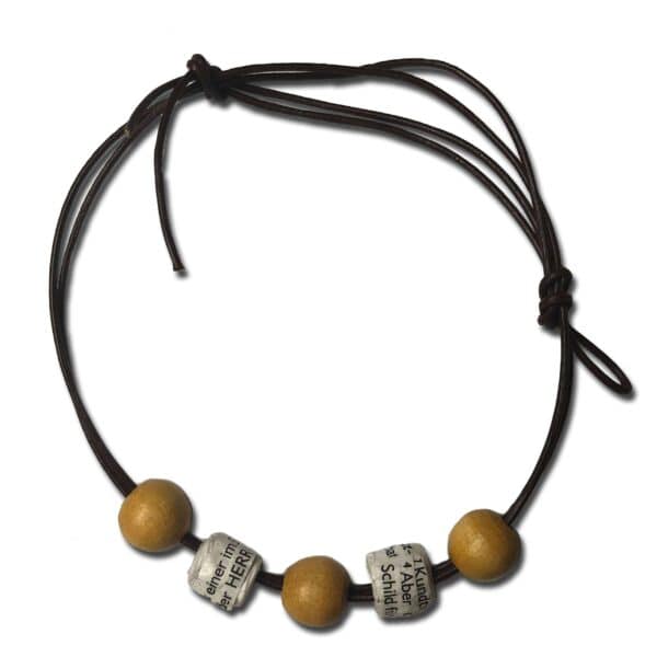 Handgefertigtes christliches Armband aus Leder und Holzperlen, Gebetsarmbänder Geschenk.