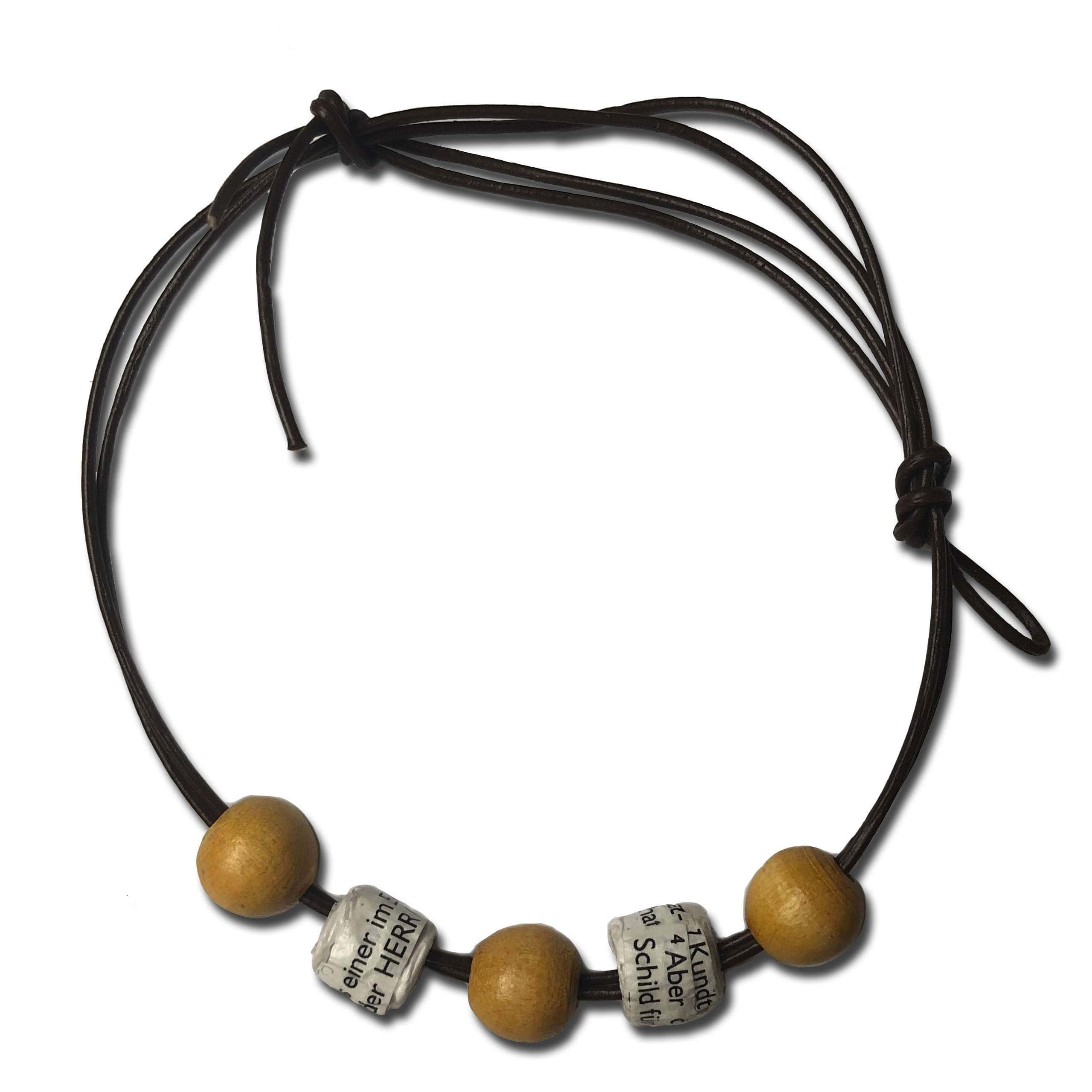 Armband “holy words” 1 Handgefertigtes christliches Armband aus Leder und Holzperlen, Gebetsarmbänder Geschenk.