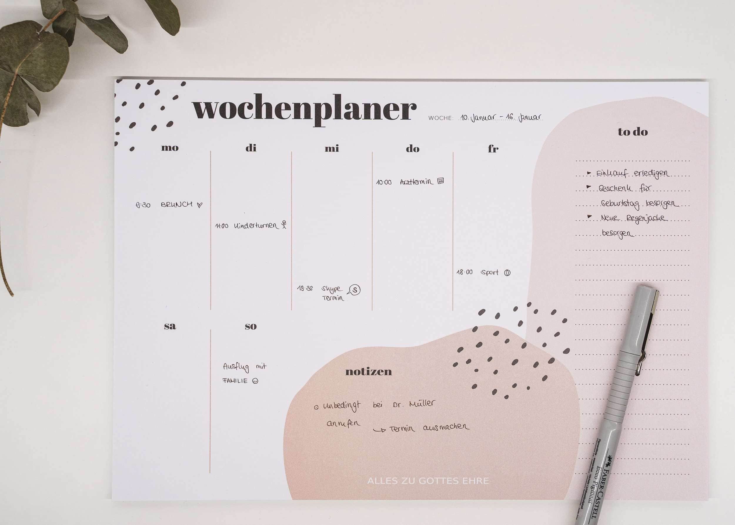WOCHENPLANER 3 Gebets- und christlicher Lifestyle-Marktplatz, christliche Marken bei Mookho.de.