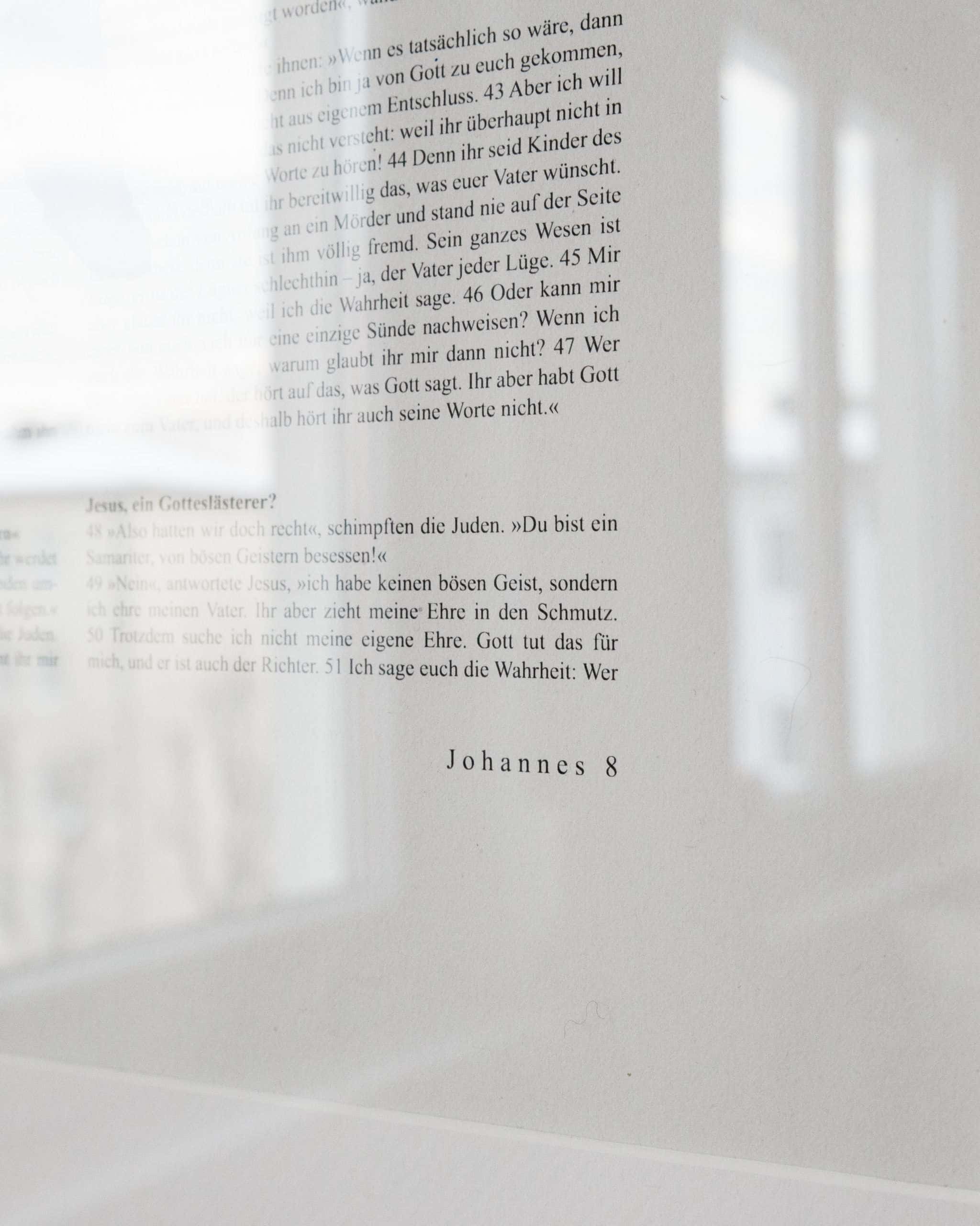 FREIHEIT . Die Bibel auf Art Prints . Kunstdruck A3 . Johannes 7-8 4 Hochwertiges christliches Buch, Bibelvers auf Deutsch, religiöse Literatur, Glaube & Gottes Wort.