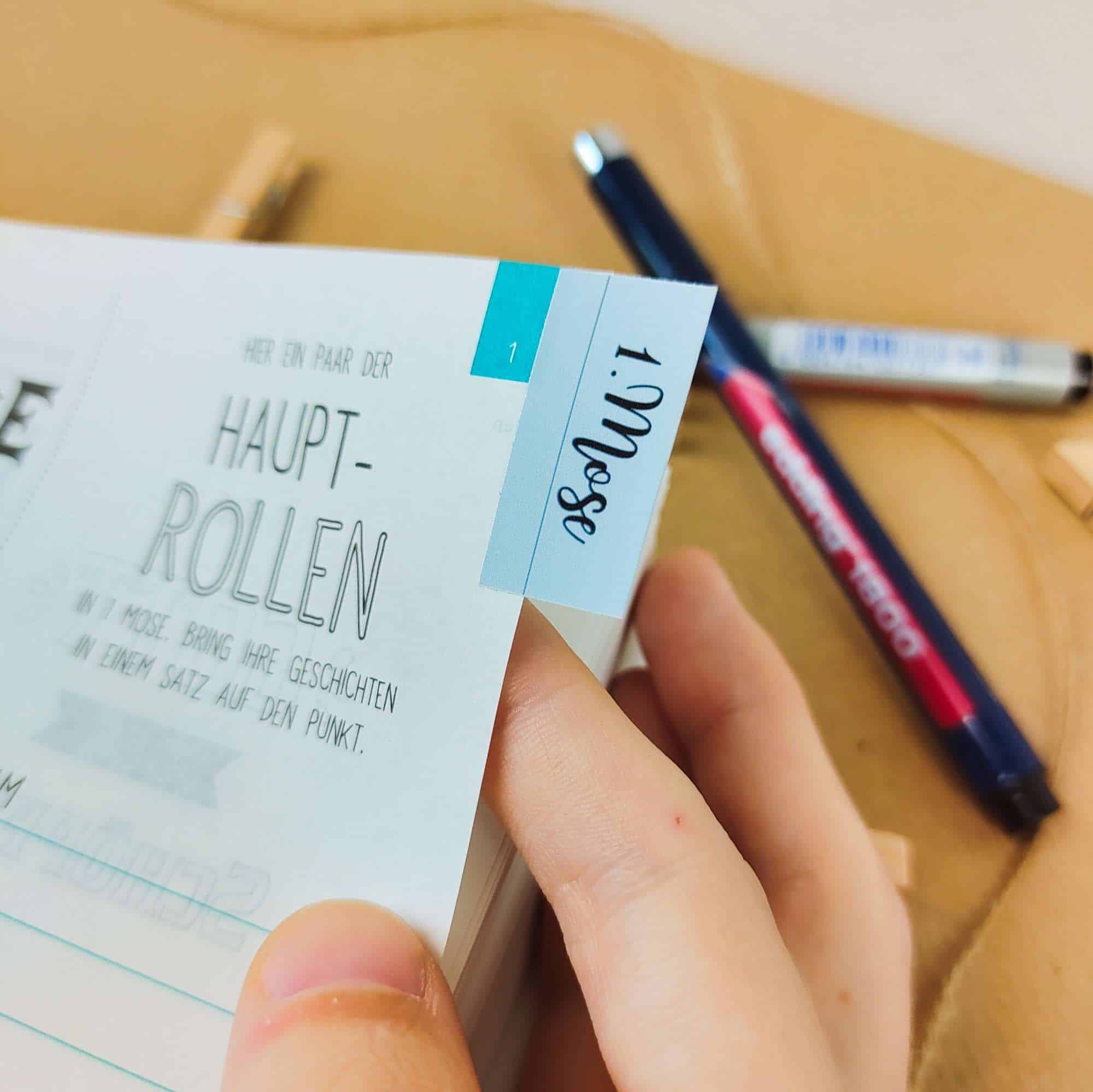 Bibelregister "Himmel" | Griffregister für die Bibel | Bibel-Griffregister | Selbstklebend | Lettering | Blau 4 Gottesdienst-Notizblock mit christlichem Motiv, christliche Bibel-Zitate, Geschenkidee.