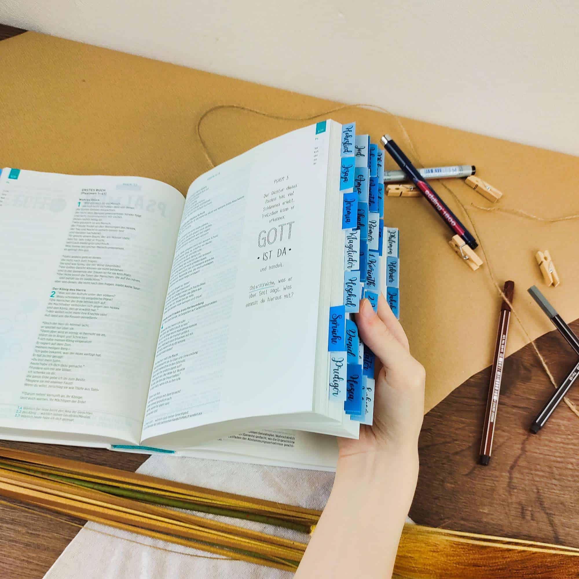 Bibelregister "Himmel" | Griffregister für die Bibel | Bibel-Griffregister | Selbstklebend | Lettering | Blau 2 Glaubensbasierte Bibelstudien-Notizen mit blauen Lesezeichen, christliche Bibel, Lernmaterial.
