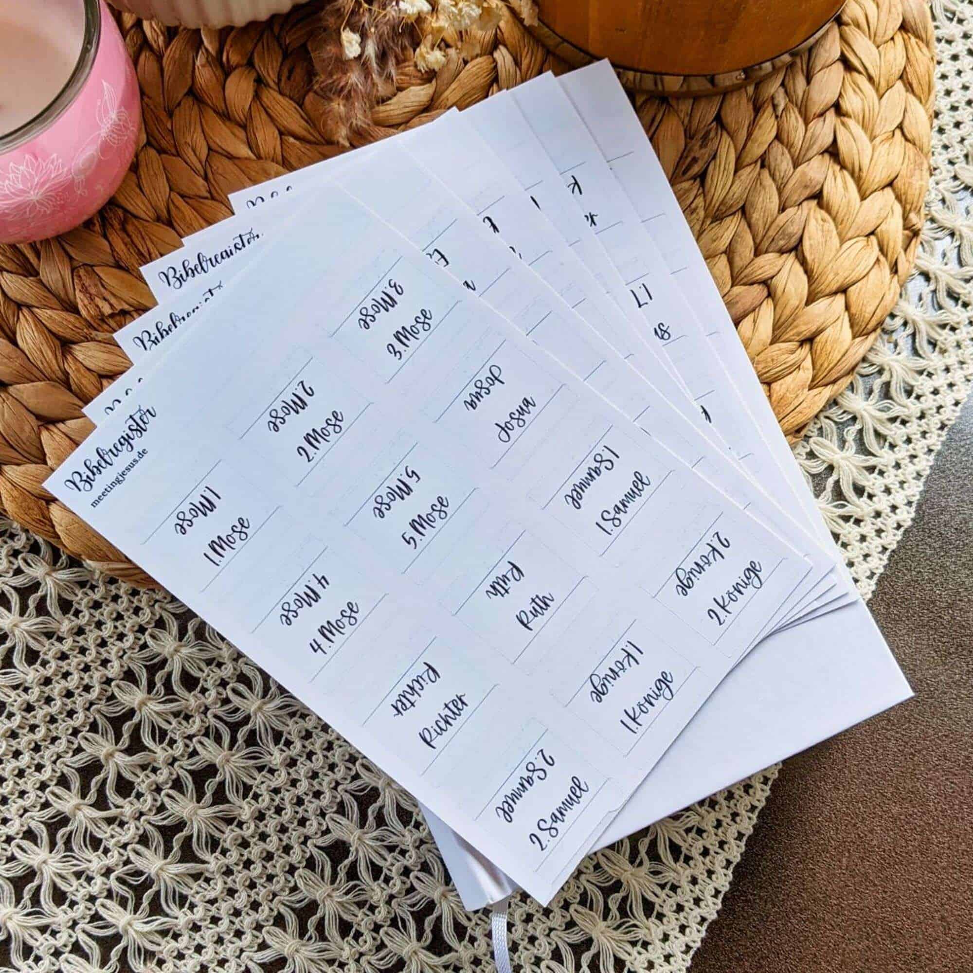 Bibelregister „Marmor“ | Griffregister für die Bibel | Bibel-Griffregister | Selbstklebend | Lettering | Weiß 1 Gotteskonforme Gebetsnotizen für Christen, Bibelverse, Gebetsliste, christliche Gebetsplanung.