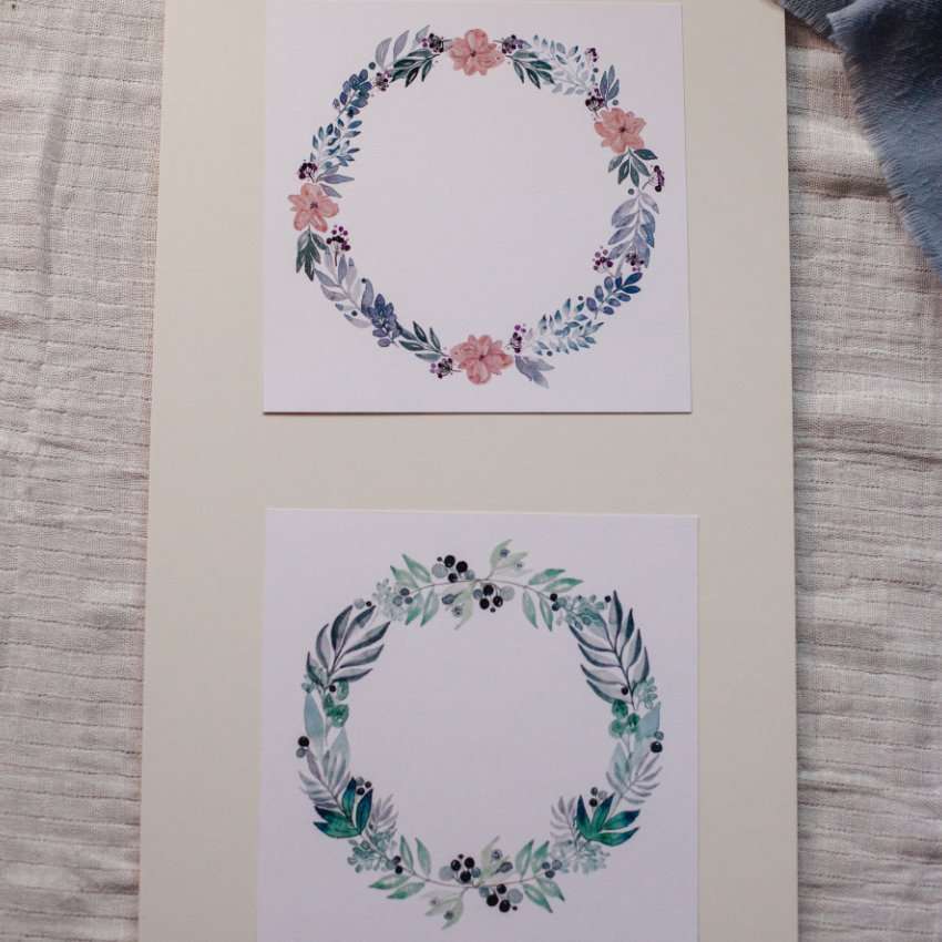 Personalisierter Blumenkranz 5 Blumenkranz mit botanischem Design, ideal für christliche Dekorationen, Geschenkideen.