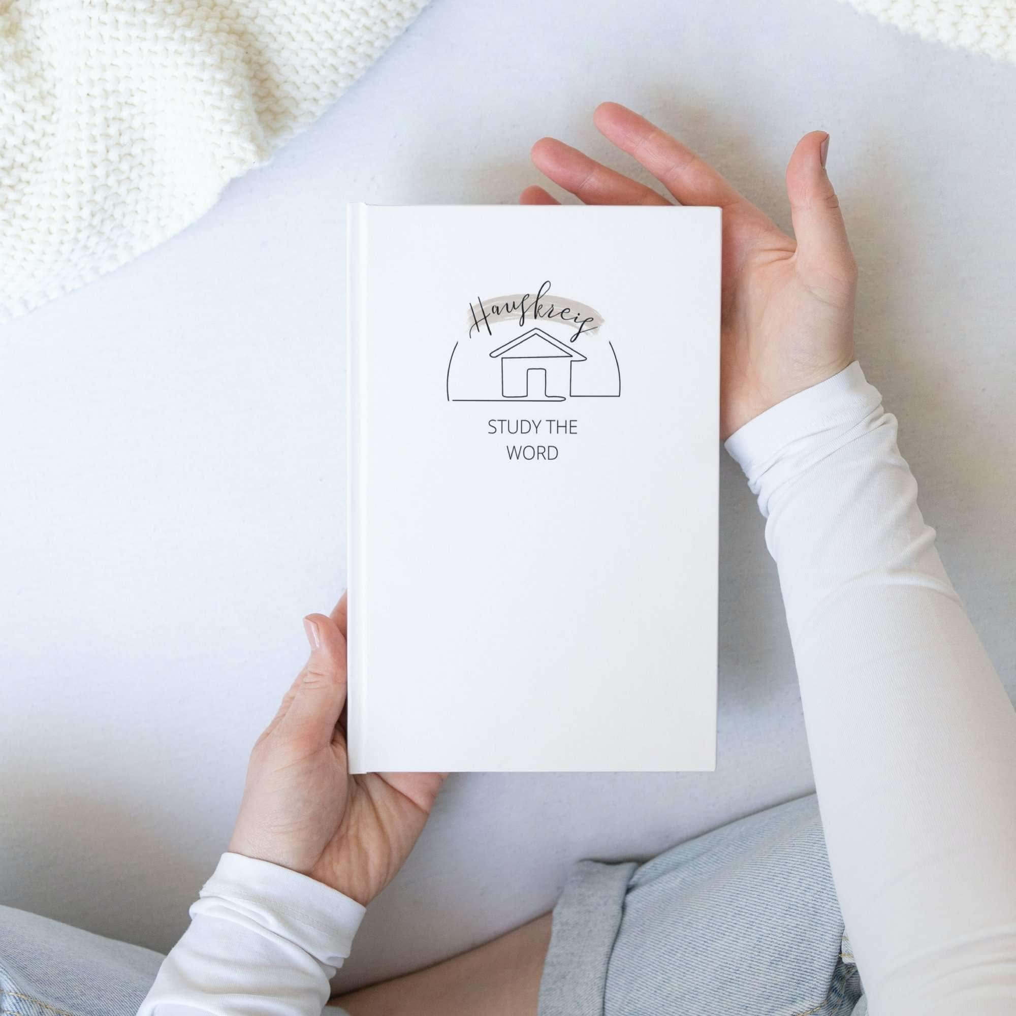 Hauskreisbuch | Study the word 4 Gebetstudienbuch mit christlichem Zuhause-Motiv, christliche Buch- und Journalart.