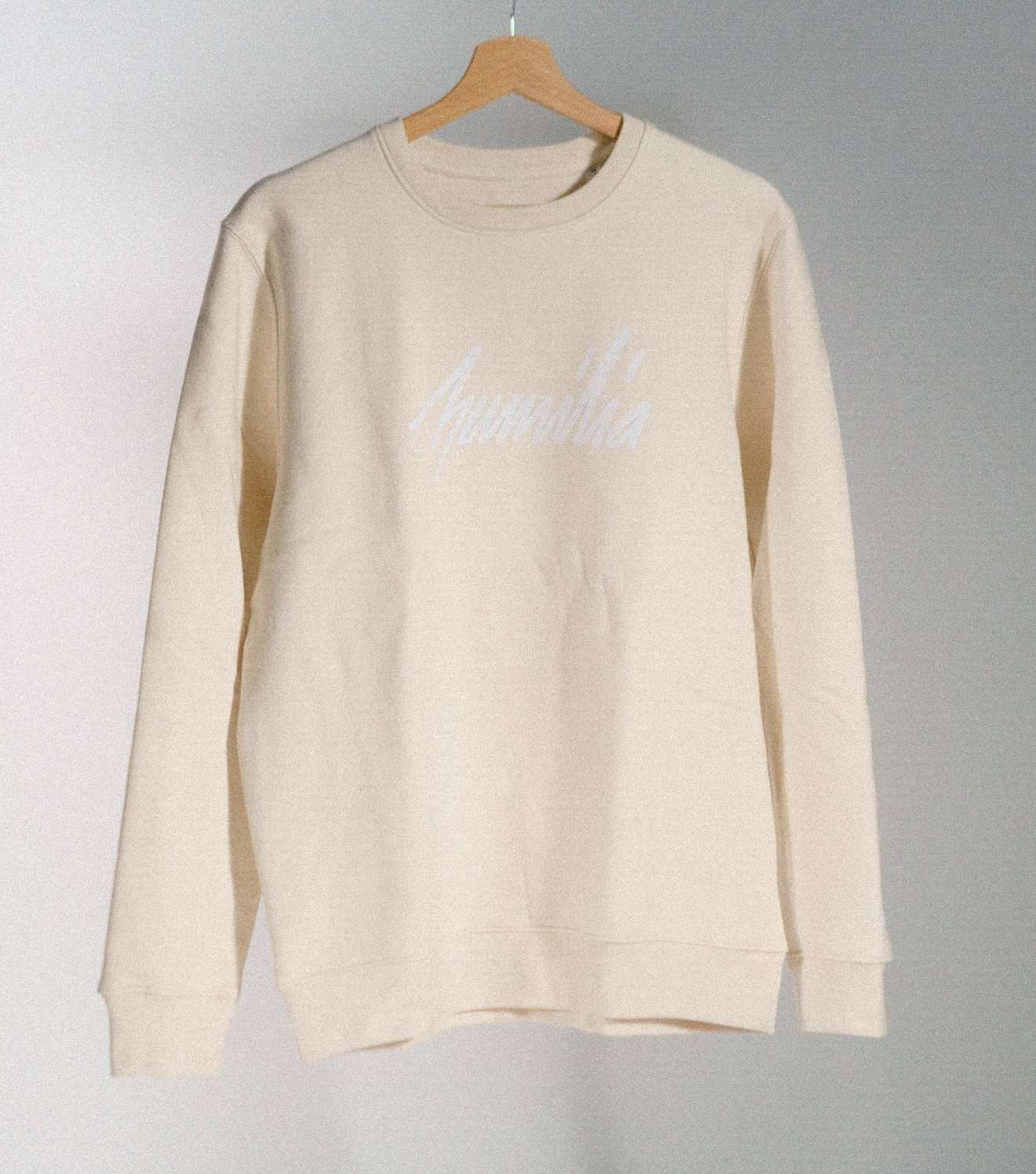 Weißer Christian-Sweatshirt mit "Authentic" Schriftzug, Mode für Gläubige, Freizeitkleidung.