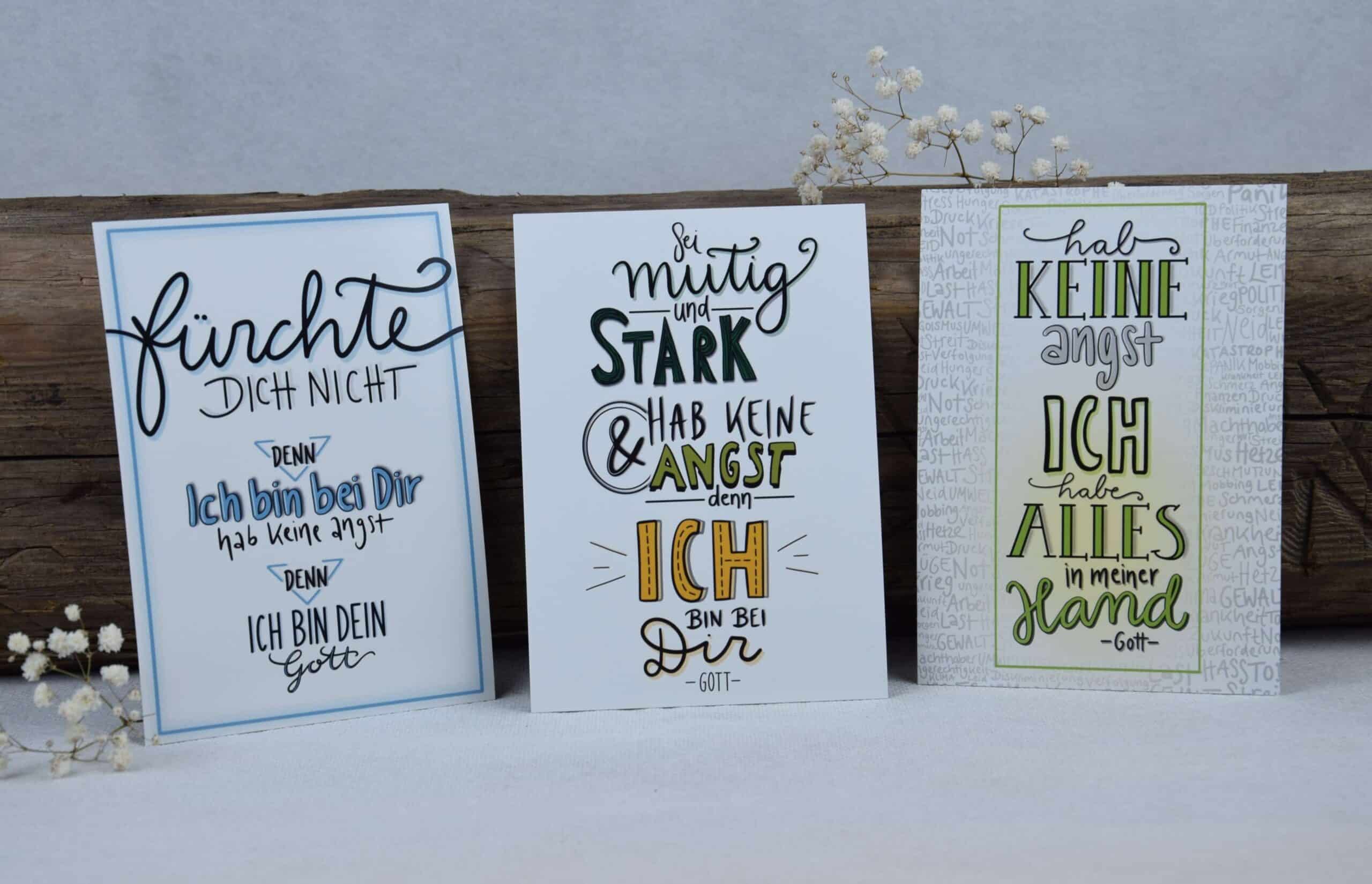 Inspirierende christliche Spruchkarten auf Mookho.de – Glaube, Mut, Vertrauen.