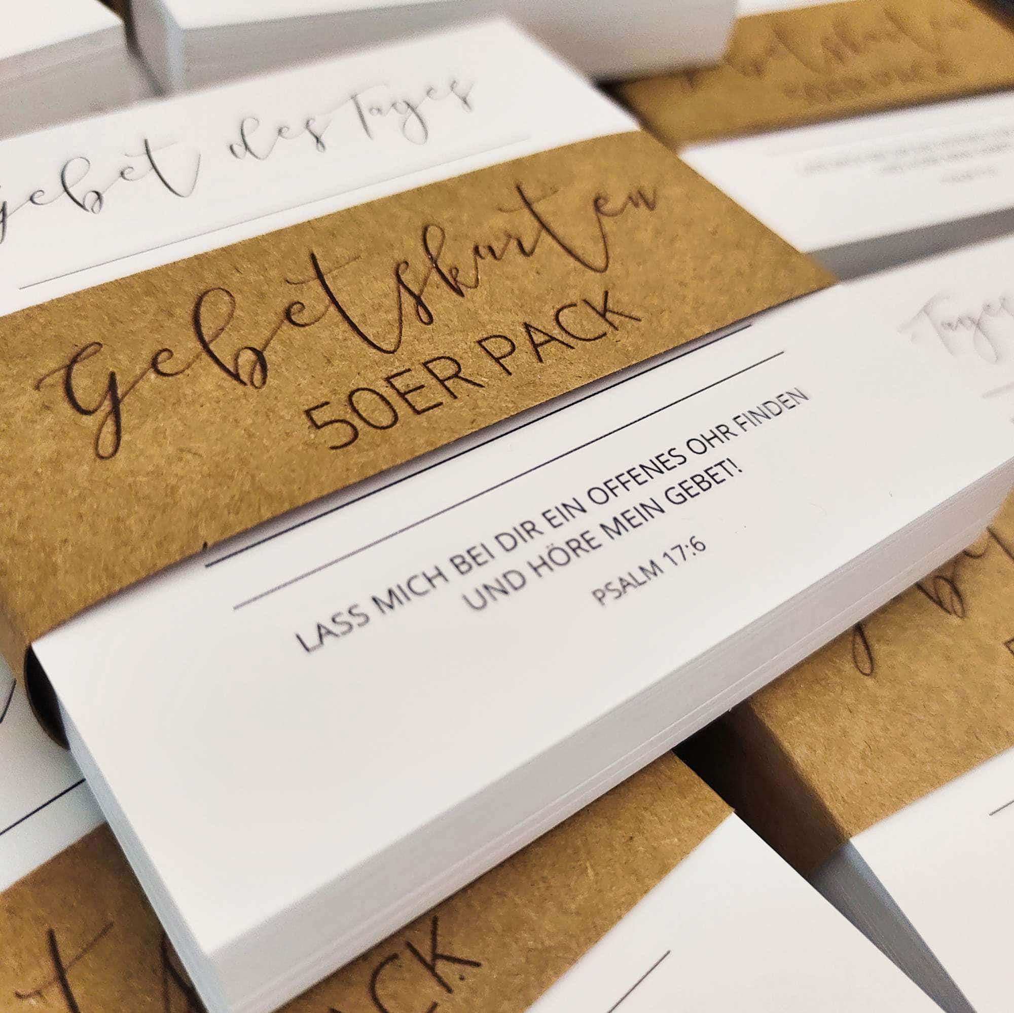50er Set Gebetskarten 2 Gottes liebevolle Bibelzitate für Christen, hochwertige Gebetskarten, christliche Inspiriation.