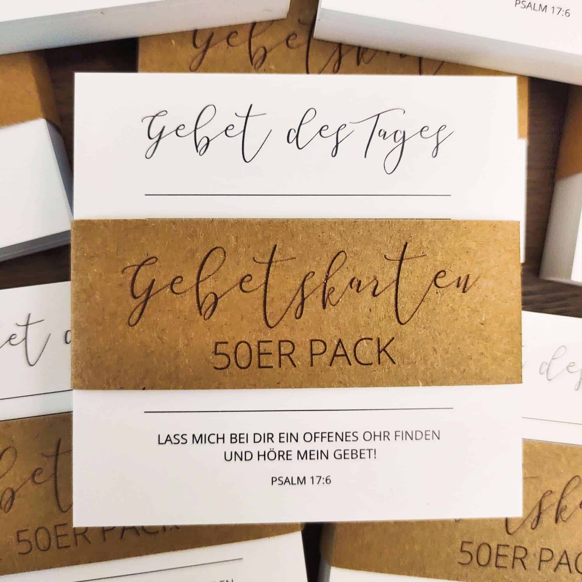 50er Set Gebetskarten 1 Segnungskarten mit christlichen Gebeten und Bibelversen für Glaubensstärkung.