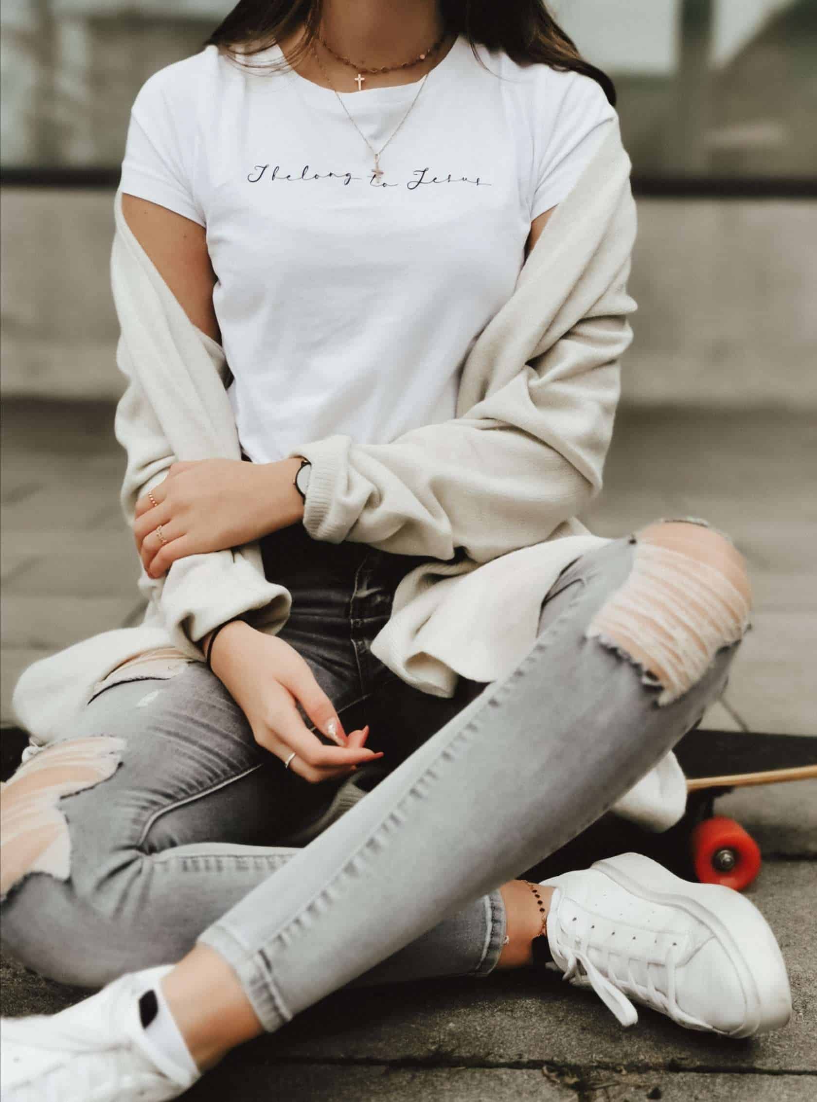 I belong to Jesus - Shirt 8 Moderne christliche Mode, Bibelzitat T-Shirt, Streetwear mit Glauben, christliche Kleidung Tragen.