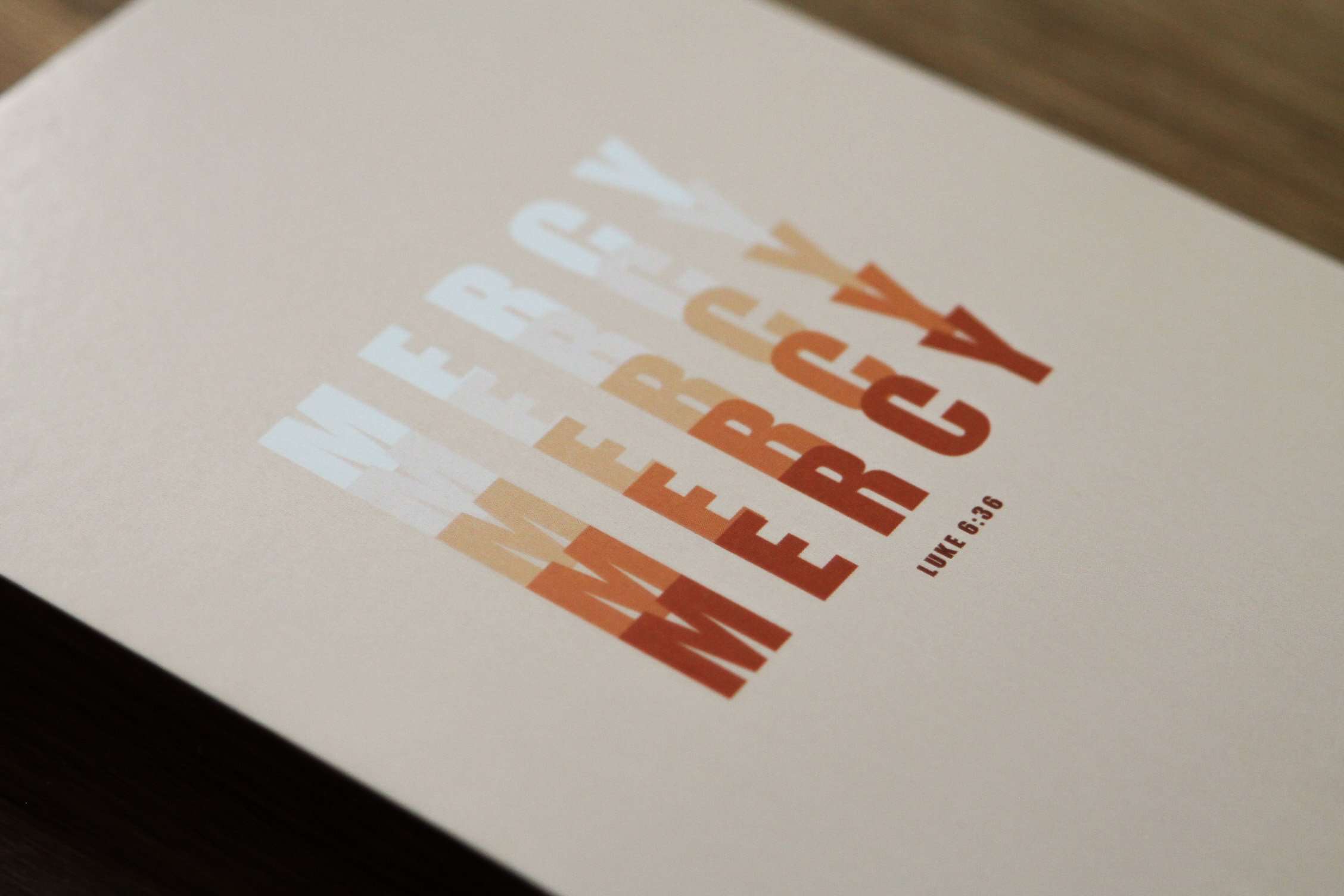Postkarten-Set "Mercy" 3 Glaubenszitat auf christlicher Karte, Bibelvers Jesus, christliche Werte, christliche Geschenkidee.