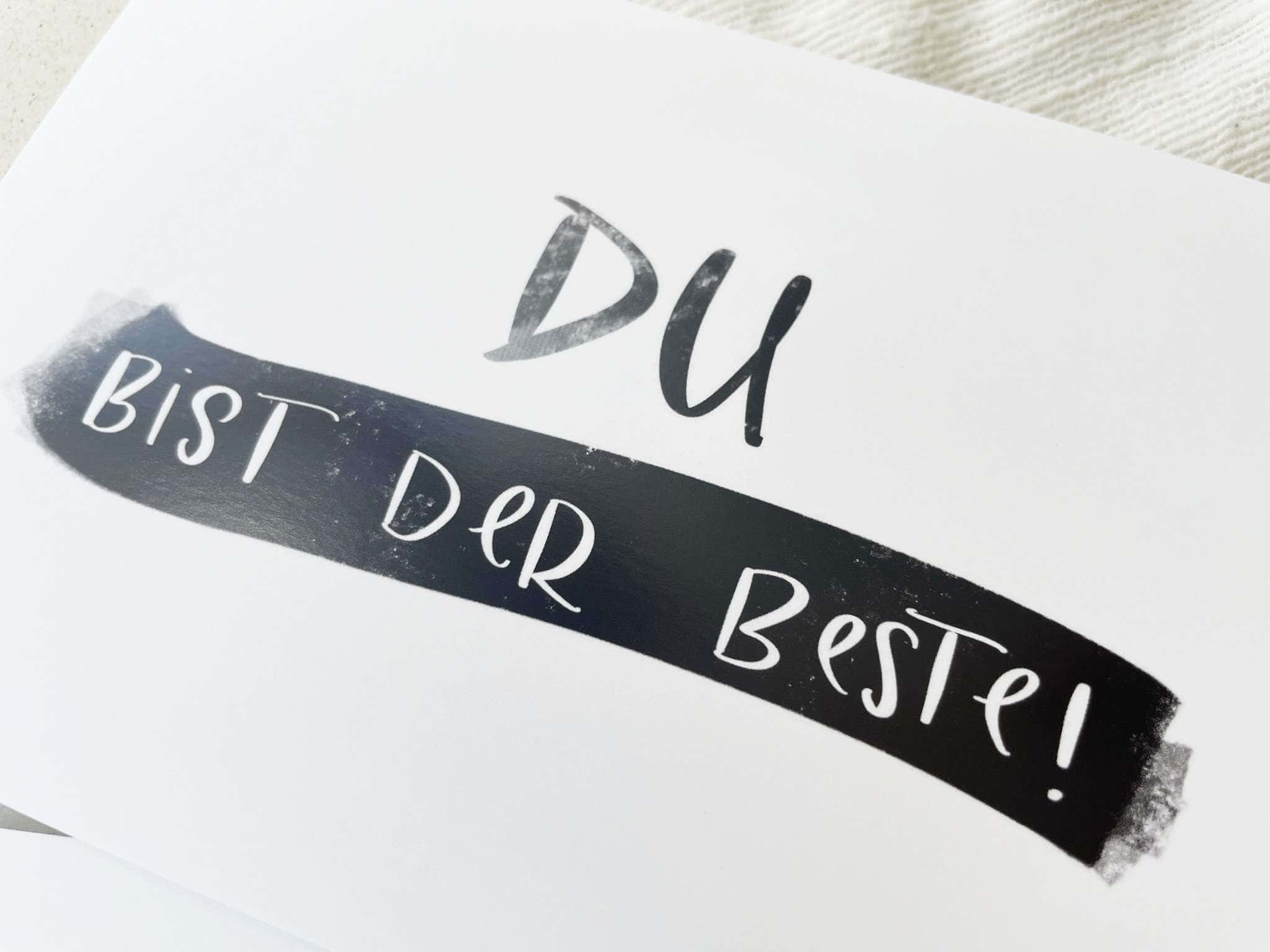 3x Du bist der Beste! | Postkarten mit Briefumschlag | für den besten Freund, Ehemann, Papa 2 Inspirierende christliche Karte mit den Worten "Du bist der Beste" für Glaubensbotschaften und Motivation.