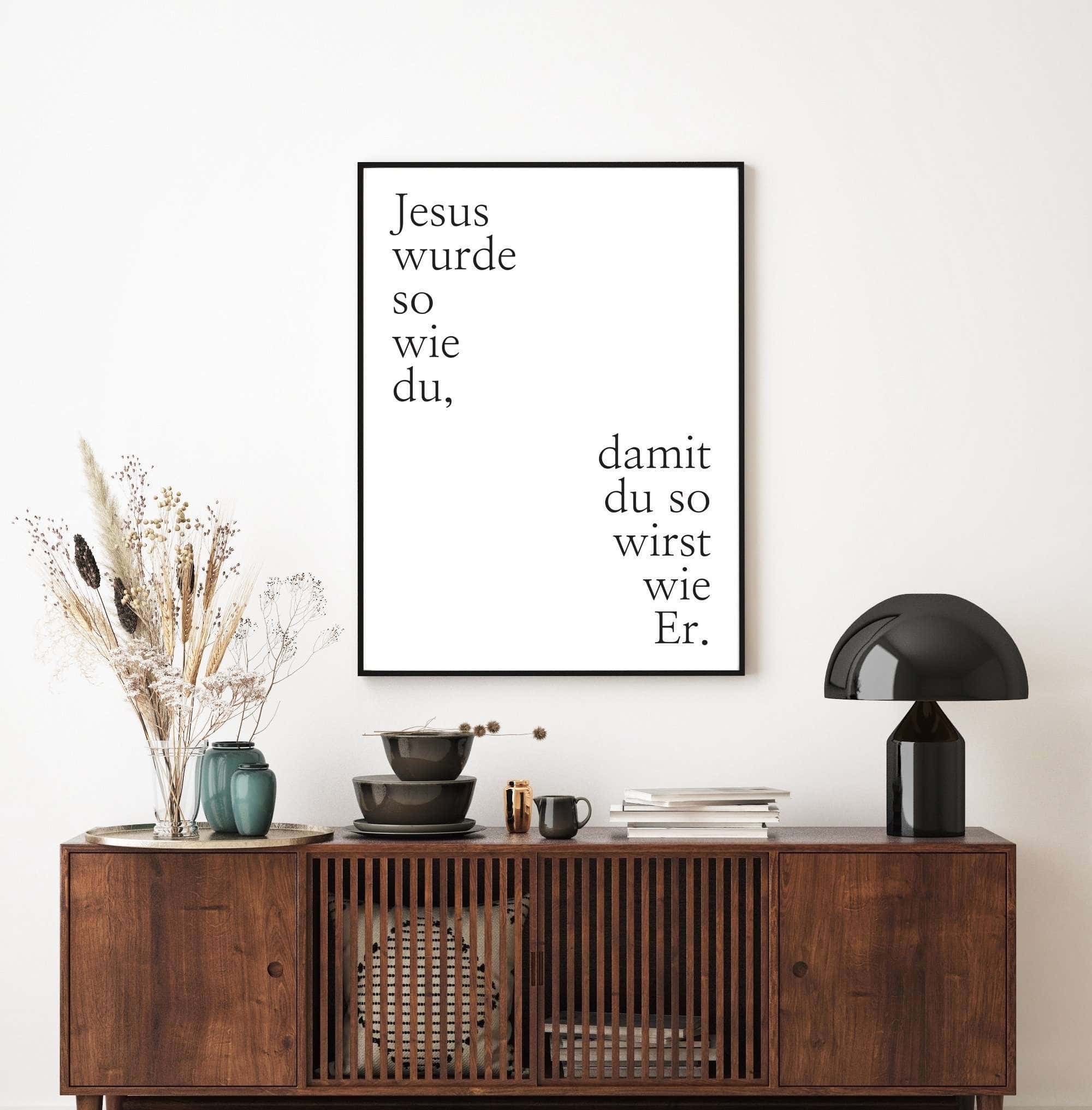 Glaube Zitat Wandbild christliches Wohnzimmer Dekoration stilvoll.