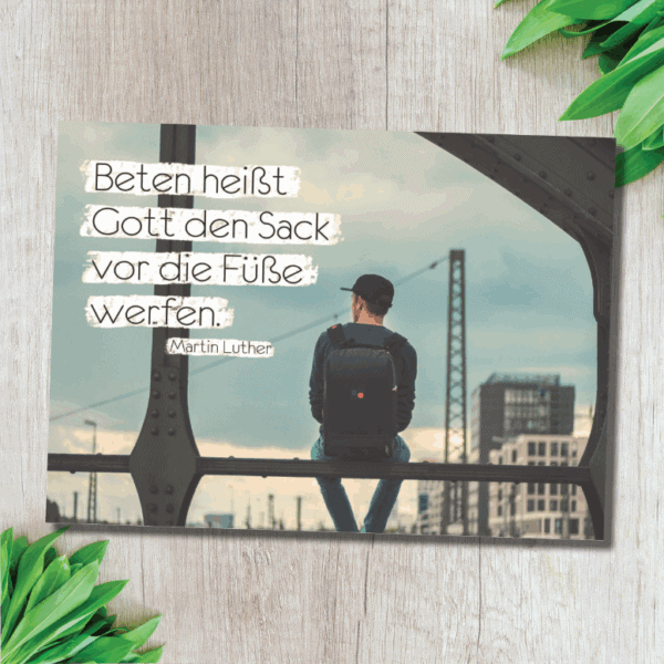 Glaube Inspiration Spruch von Martin Luther auf christlicher Marke Plattform.