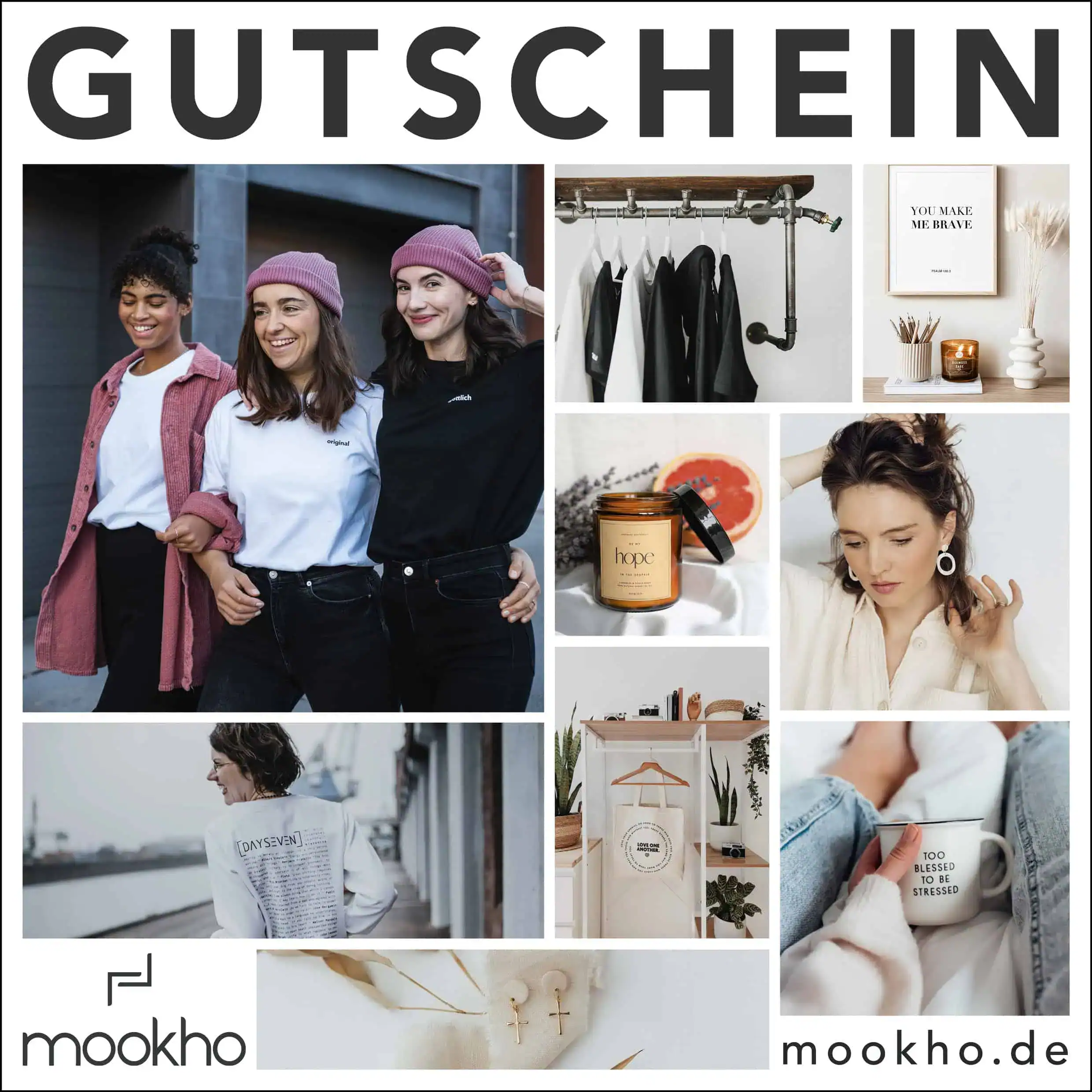 Besondere Galerie für christliche Marken und Lifestyle-Produkte bei mookho.de.