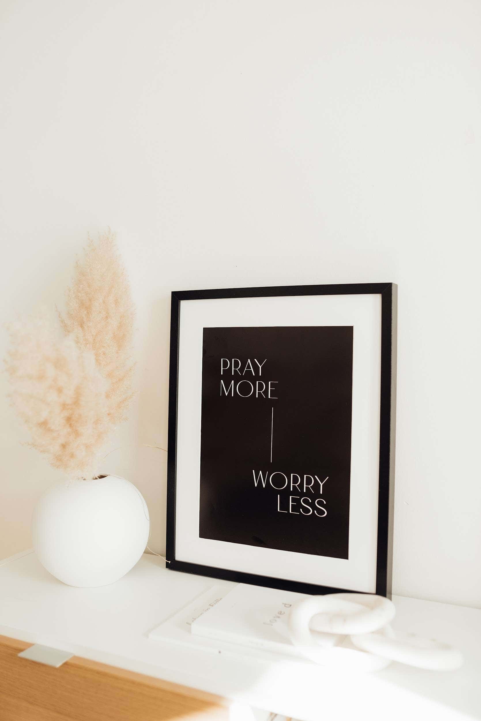 A3 Poster "PRAY MORE" 2 Glaubensbilder und christliche Dekorationen auf Mookho.de.