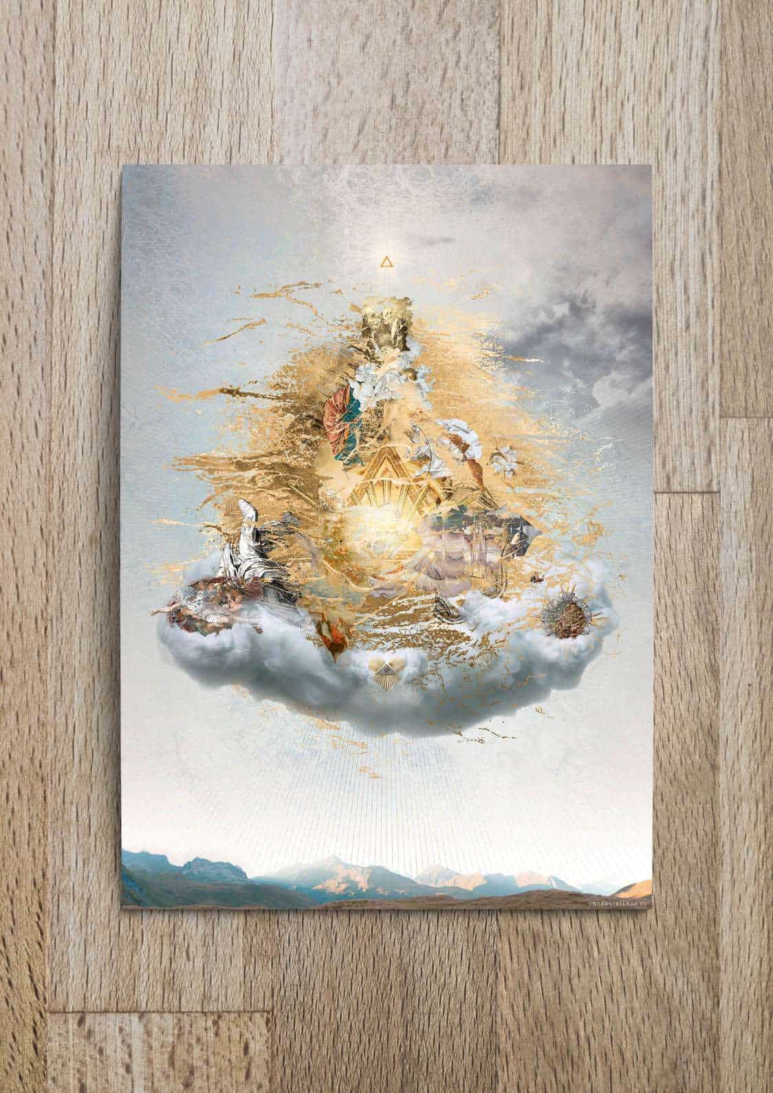 Spirituelle Kunst, christliches Artwork, religiöses Gemälde, christliche Inspiration, spirituelles Wandbild.