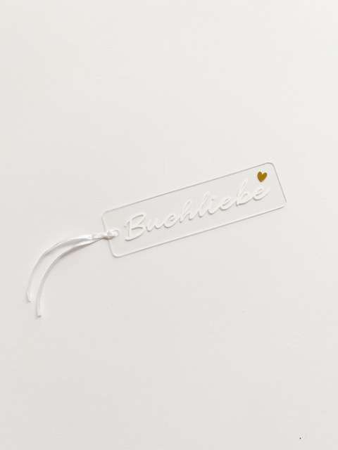 Kleines Lesezeichen aus Acrylglas | mit Satinband in Weiß | Buchliebe 4 Gebetstagskarte mit "Danke" Schriftzug, christliche Grußkarte, christliche Geschenke, Liebe Christen, Kirchenbedarf.