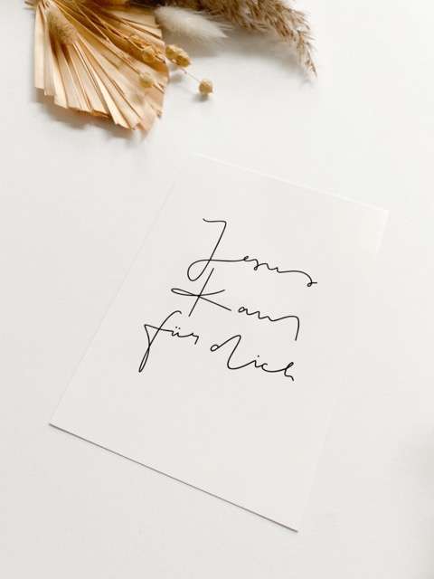 3er Set Christliche Postkarte | DIN A6 | Jesus kam für dich 4 Gebetskarte mit christlichem Wunsch, spirituelles Geschenk, christliche Grüße, christliche Inspiration.