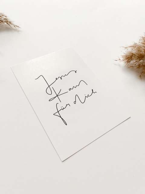 3er Set Christliche Postkarte | DIN A6 | Jesus kam für dich 3 Persönliche handgeschriebene Grußkarte, christliche Botschaft, inspirierende Karte für Christen.
