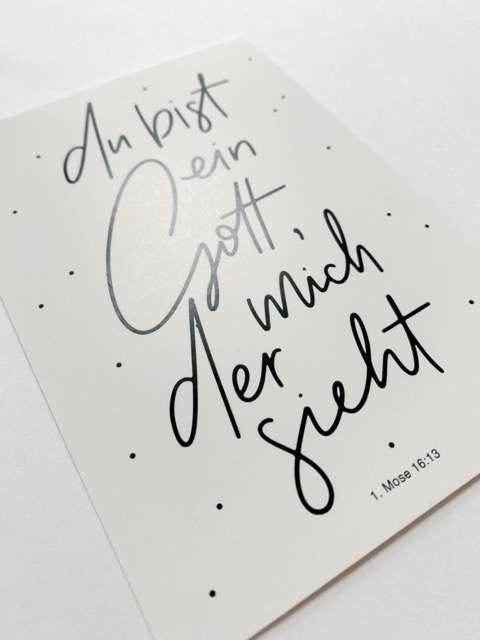3er Set Jahreslosung Postkarte DIN A6 | 1. Mose 16:13 | Christliche Papeterie | du bist ein Gott, der mich sieht 2 Gott isst dein Herz – biblische Botschaft, christliche Inspiration, Glaubenszitate.