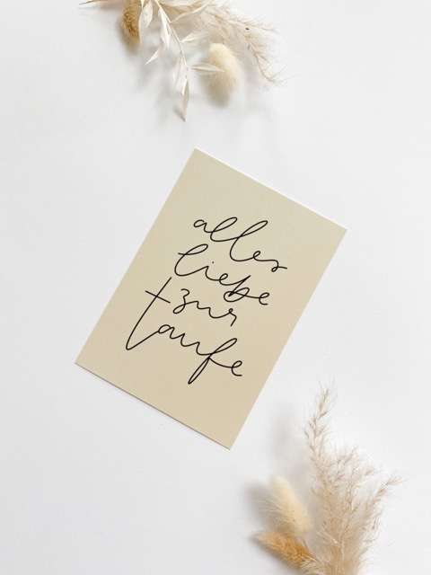 3er Set Taufe Postkarte DIN A6 | kirchliche Taufe | Christliche Papeterie | Geschenkkarte 2 Inspirierendes christliches Grußkarten-Design mit handschriftlichem Text.
