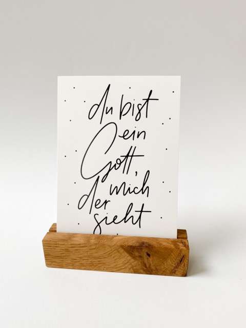 3er Set Jahreslosung Postkarte DIN A6 | 1. Mose 16:13 | Christliche Papeterie | du bist ein Gott, der mich sieht 6 Glaubensbotschaft mit Schriftzug, christliches Zitat auf Dekorationsschild, christliche Dekoration, Mookho.de.