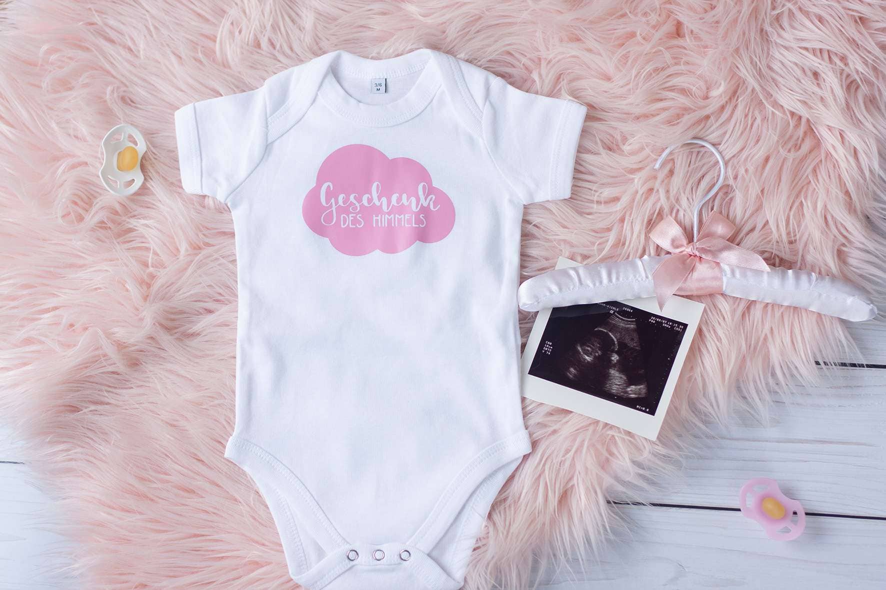Babybody "Geschenk des Himmels" kurzarm 14 Geschenk des Himmels Babybody mit christlichem Motiv, christliche Babykleidung.