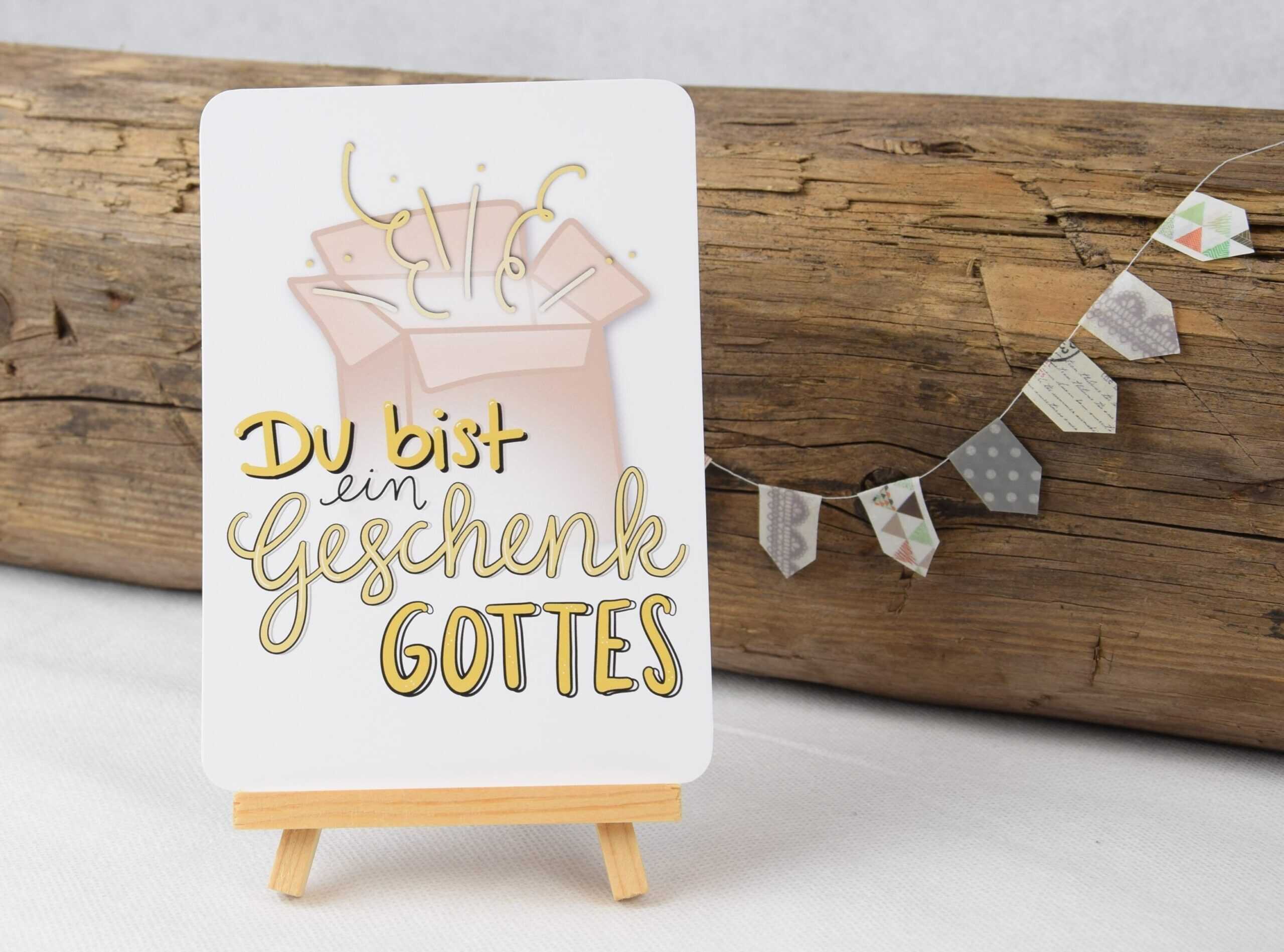 Karte Geschenk Gottes 8 Himmlischer Geschenkalkohol mit christlicher Botschaft, Dekoration für Weihnachten.