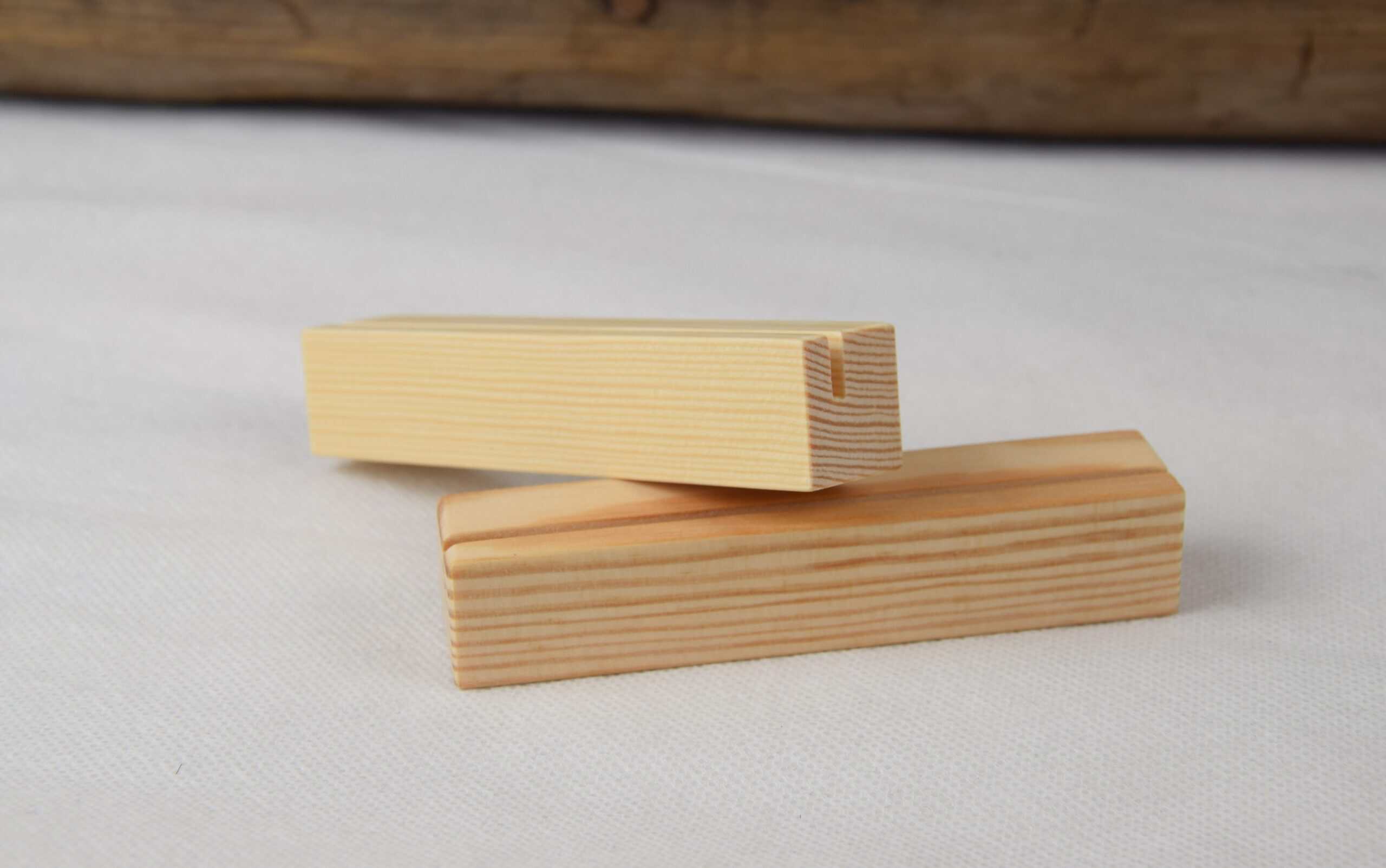Holzkartenständer 12 Naturholz Jenga Spielzeug, nachhaltiges christliches Geschenk, glutenfrei, umweltfreundlich.