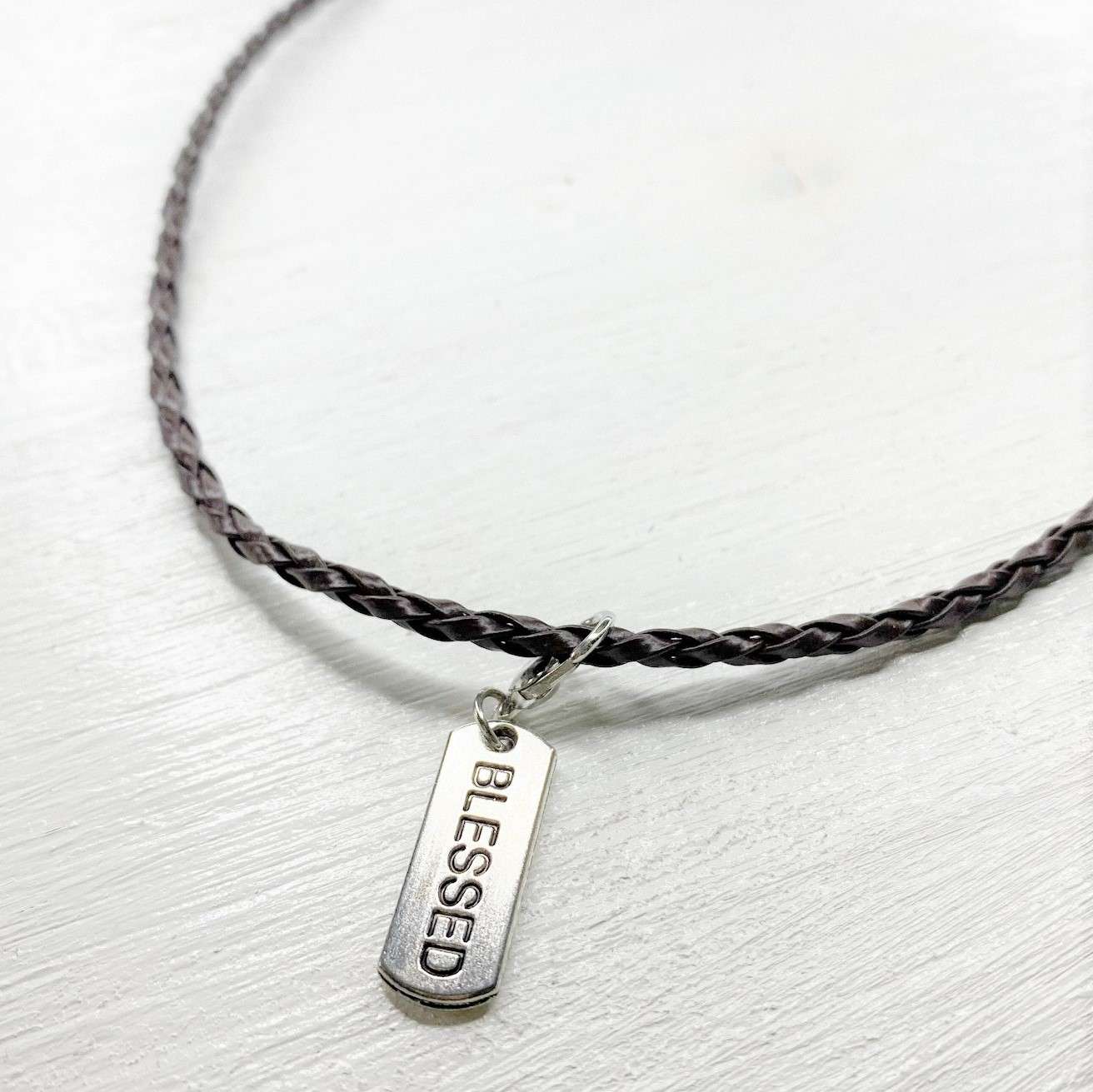Blessed Man | Christliche Kette – Männerkette – silberfarben – individuell verstellbar 1 Glaube Schmuck Kette mit Anhänger BLESSED für christliche Inspiration und Glaubensgeschenke.