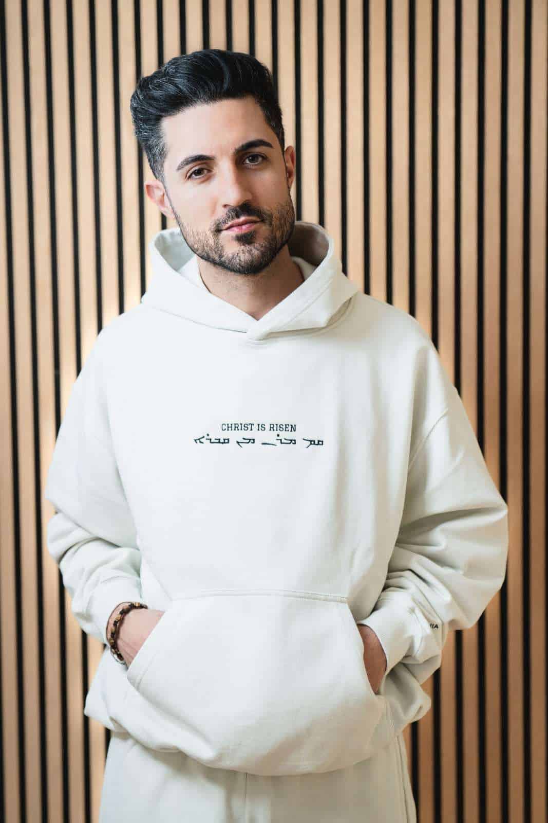Hoodie Oversize - "Christ is risen" 16 Modischer Christlicher Hoodie mit Bibelvers, christliche Mode, Glaube Kleidung, christliches Styling.