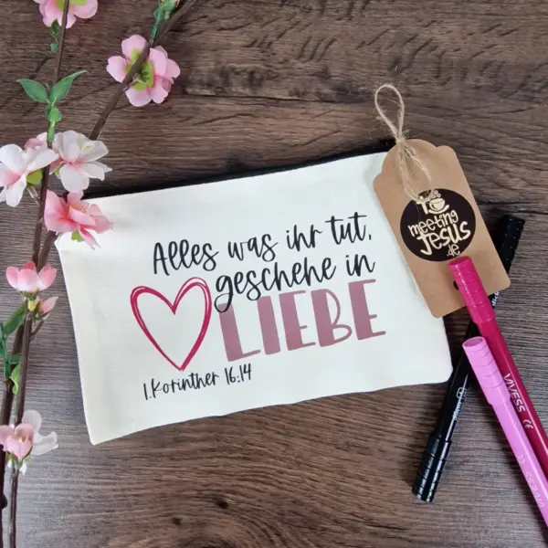 Lebenshilfe Bibelzitat Liebe Geschenk, christliche Marken, inspirierende Geschenkideen.