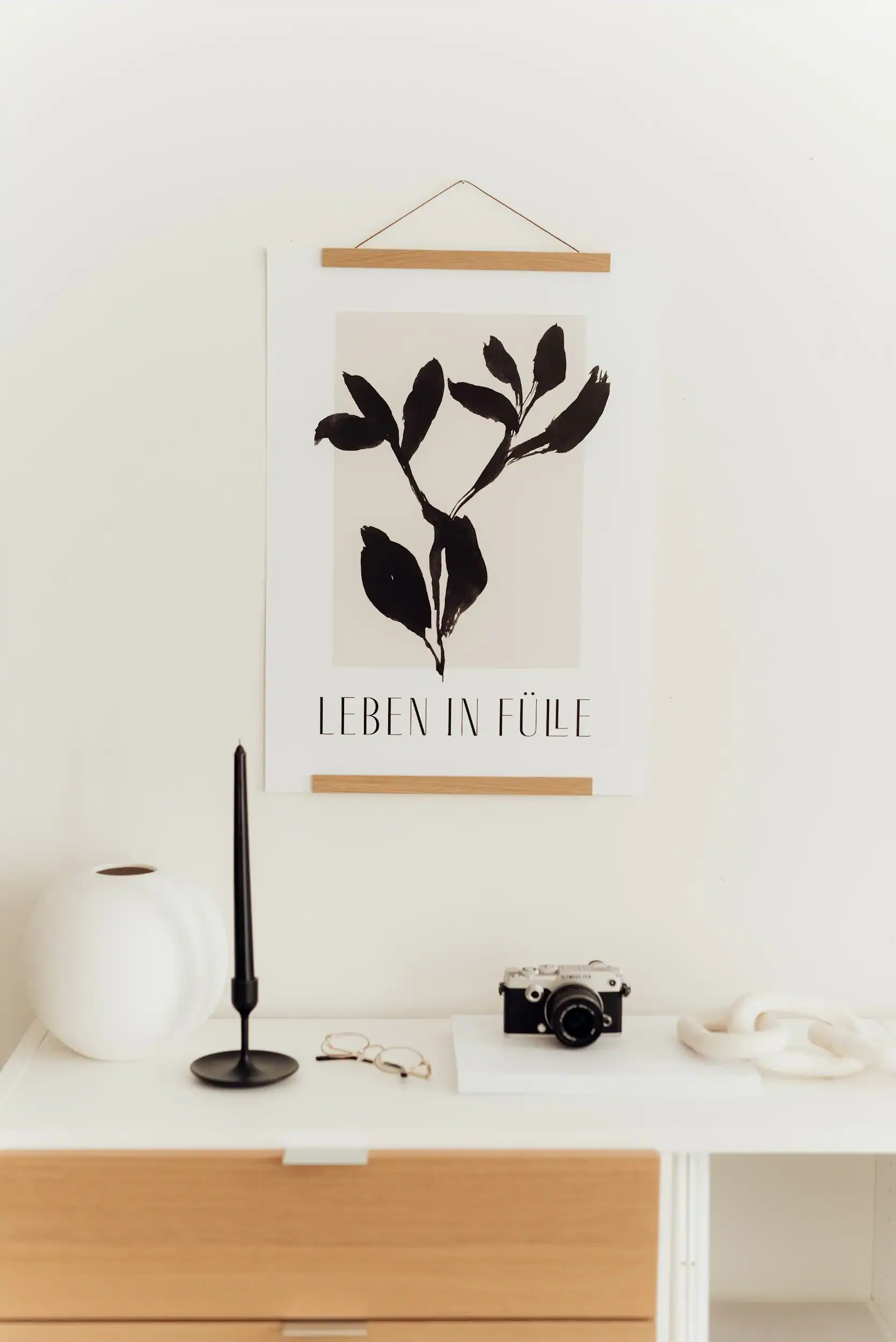Leben in Fülle - Poster A2 2 Moderner Raumdeko mit Bibelvers, christliches Wohnaccessoire, christliche Wanddekoration, spirituelles Interieur.