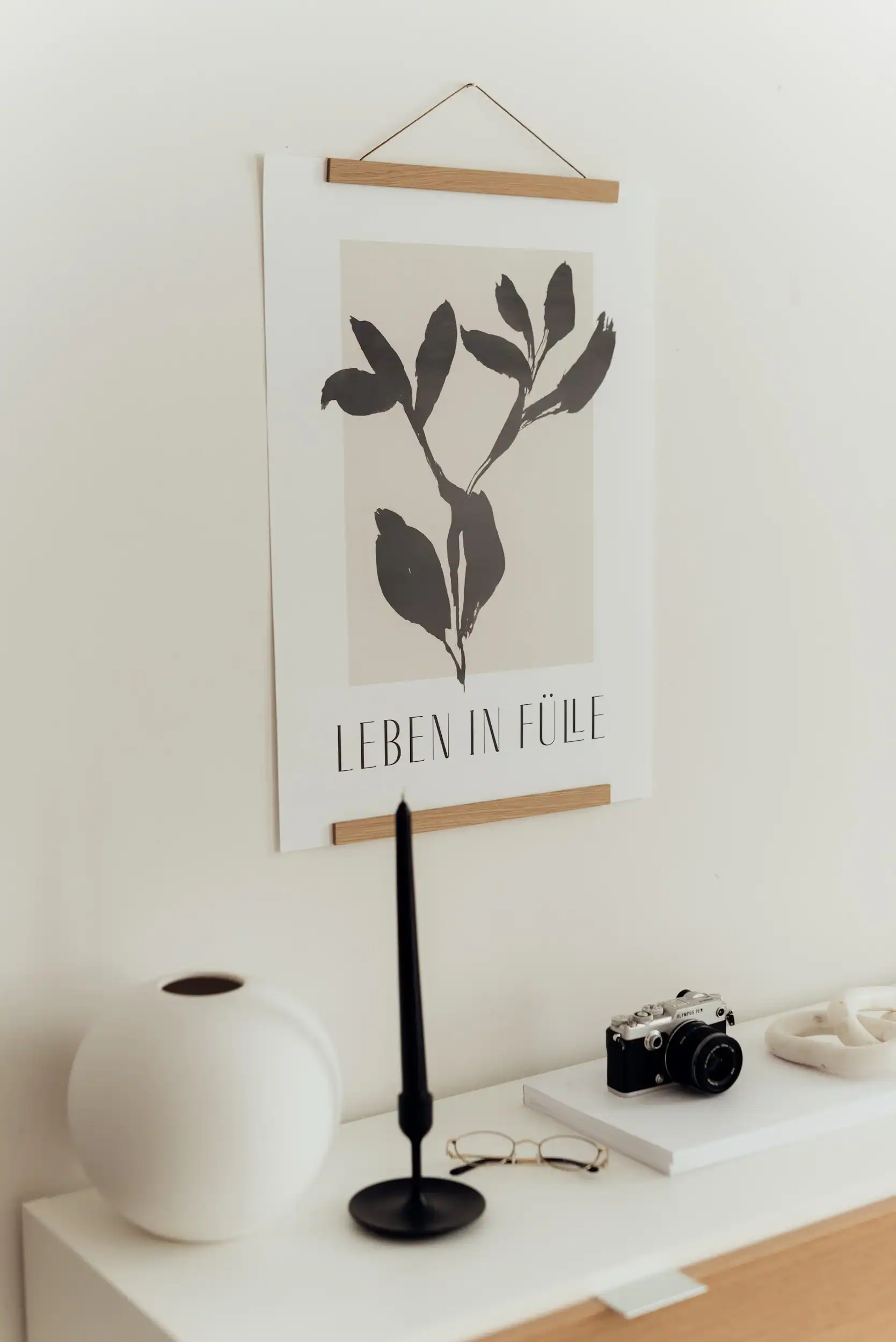Leben in Fülle - Poster A2 3 Moderner christlicher Wohnraum mit Bibelvers, christliche Dekoration, Glaubenszitate.