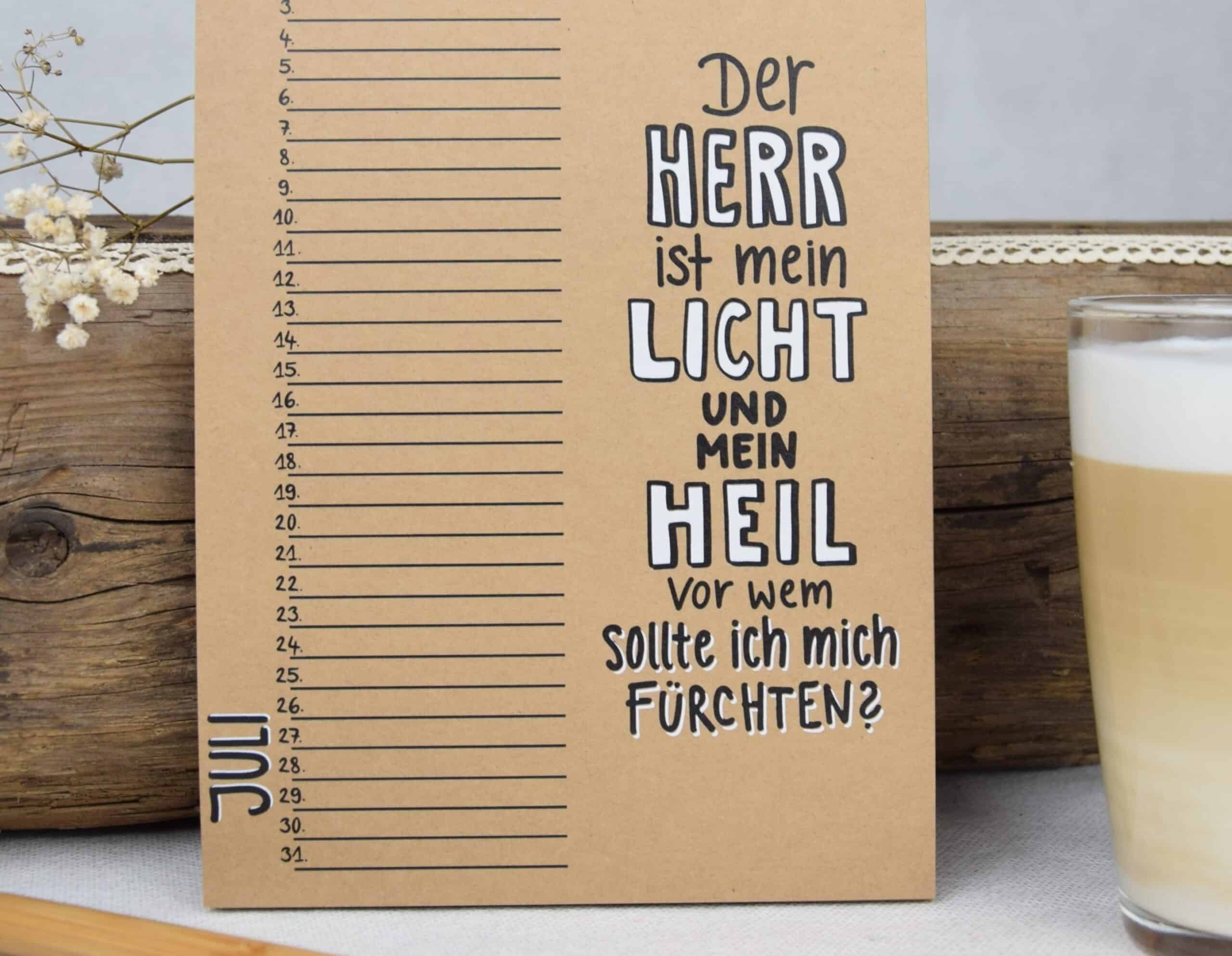 Geburtstagskalender A5 immerwährend 4 Segenskarte mit christlichem Spruch, religiöse Grußkarte, christliches Geschenk.