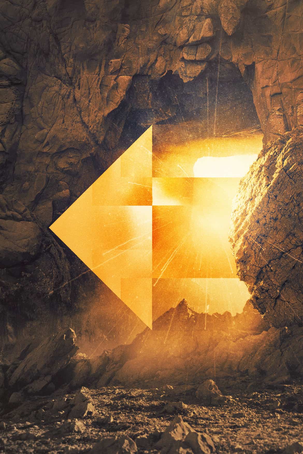4er Serie Feiertage Leinwände 13 Himmlisches Licht durch Felsita, spirituelle Inspiration, christliche Symbolik, natürliche Kulisse.