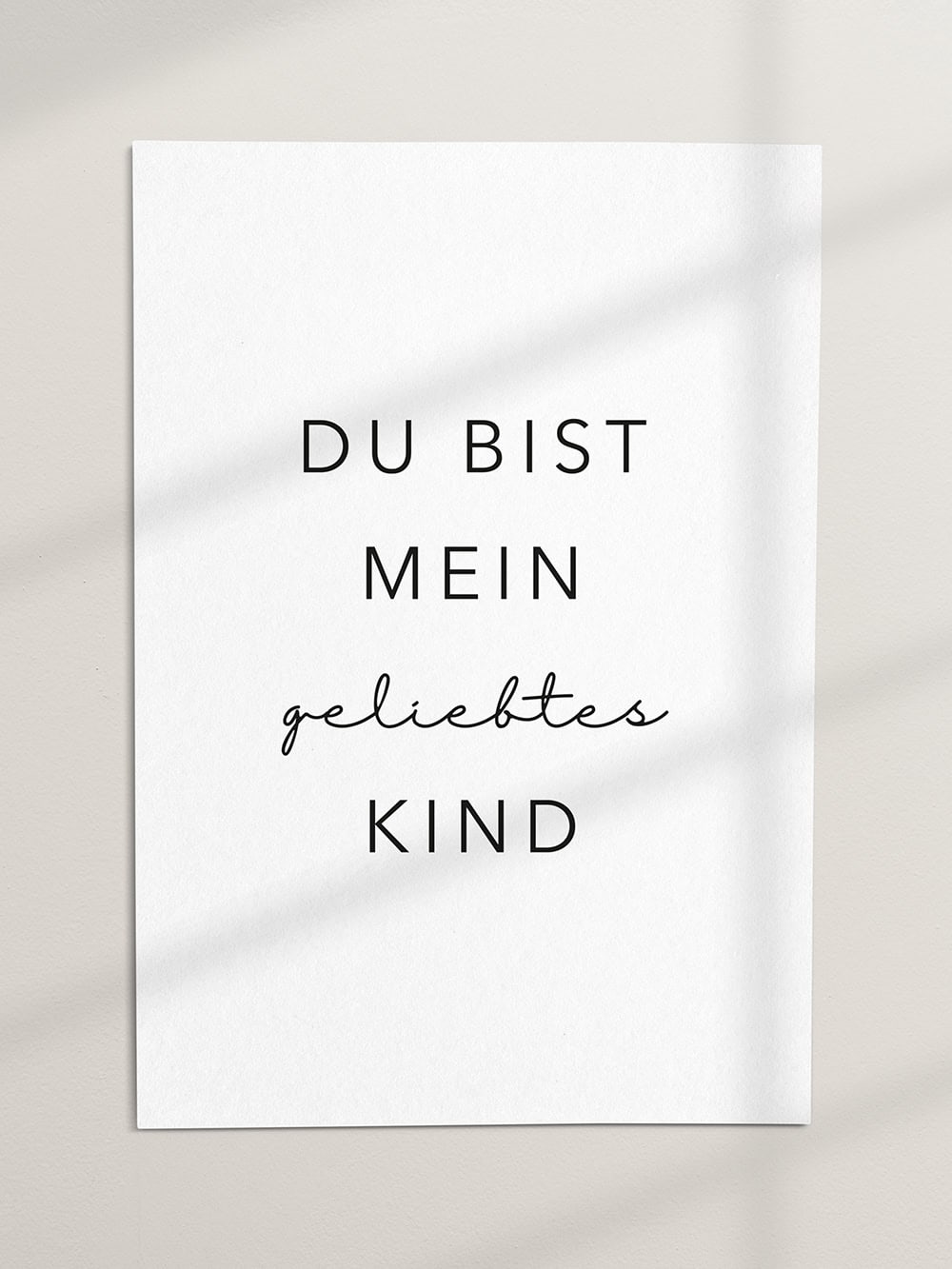 Hochwertiges christliches Wandzitat mit liebevoller Botschaft.