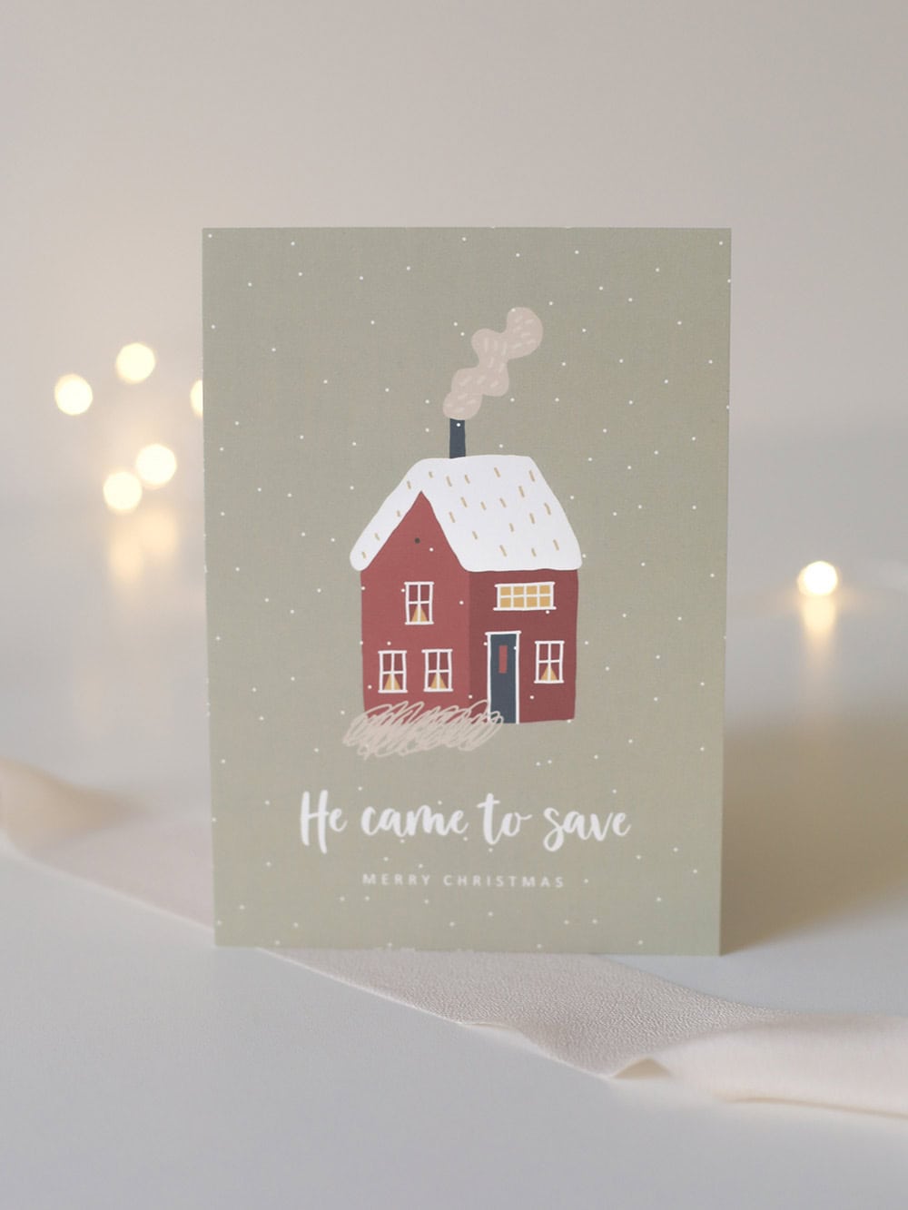 6er-Set Weihnachtskarten 5 Festliche Weihnachtskarte mit biblischer Botschaft und christlichem Design.