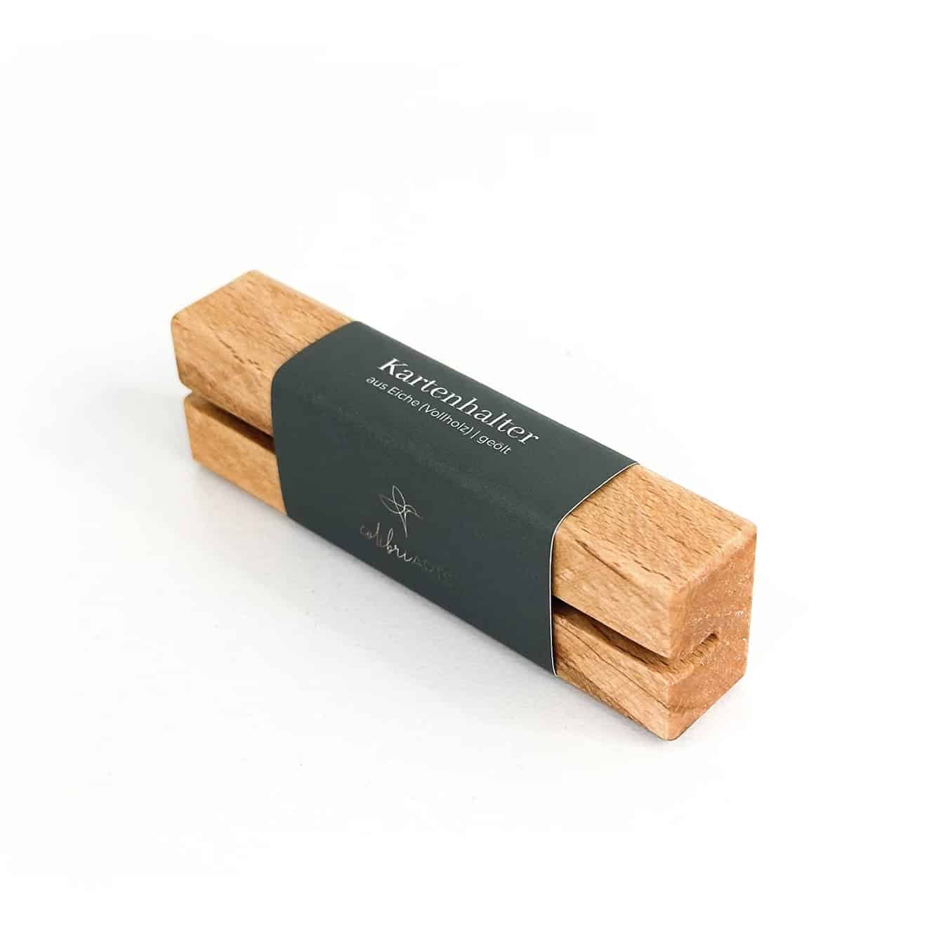 Kartenhalter 2 Holz Kartenhalter aus Eiche für christliche Marken und Geschenkideen.