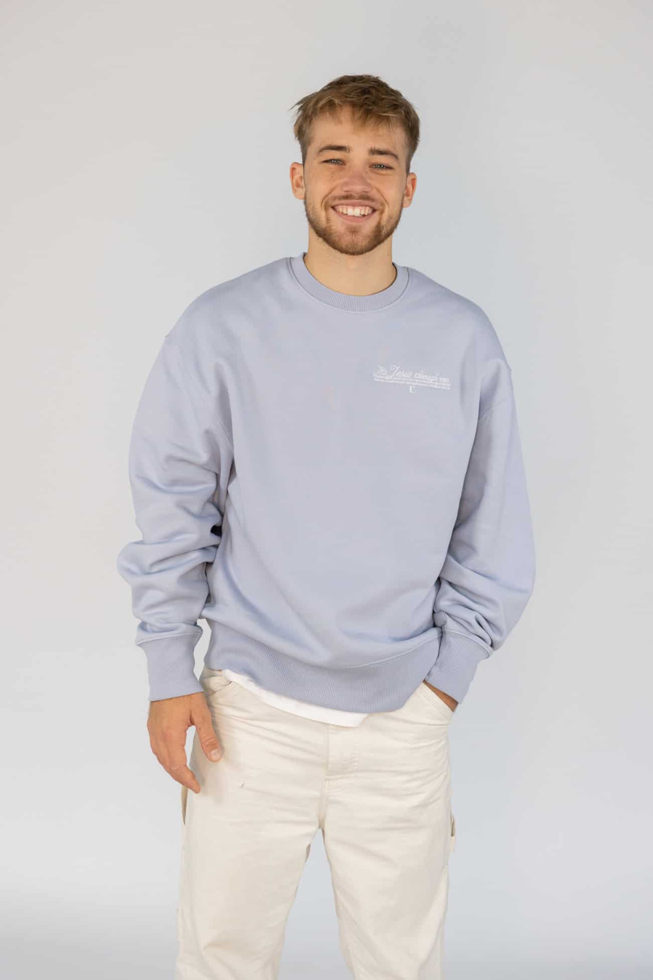 Moderner christlicher Pullover für Männer, christliche Mode, christliche Kleidung, christlicher Stil, Gebets- oder Glaubensdesign.