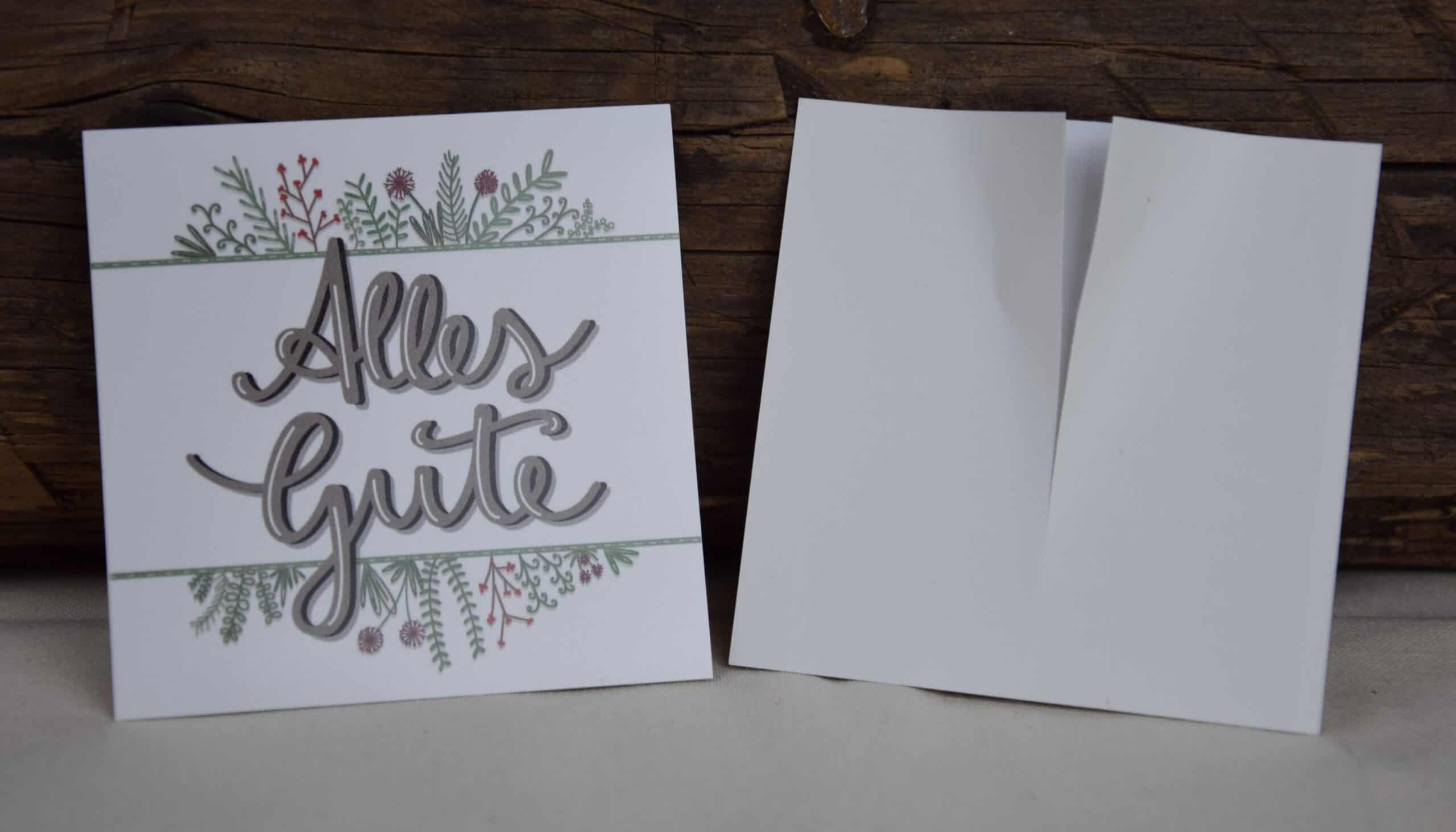 Aufkleber Set Alles Gute 9 Besinnliche Weihnachtskarte mit "Alles gute" Gruß, christliche Grußkarte, festliche Karte, religiöse Weihnachtsbotschaft.