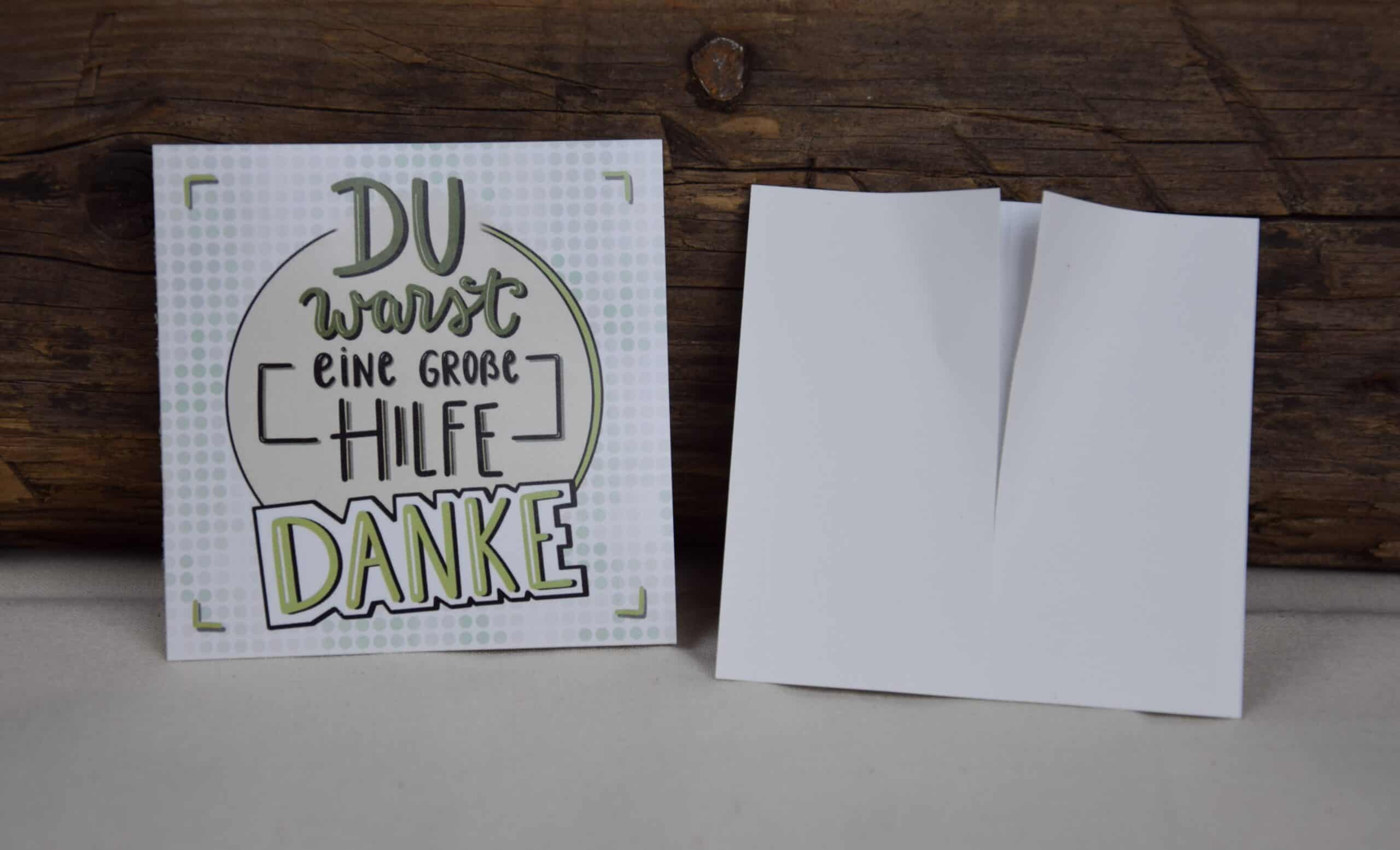 Aufkleber Set Große Hilfe 9 Große Dankeskarte mit christlichem Motiv, für christliche Marken auf mookho.de.