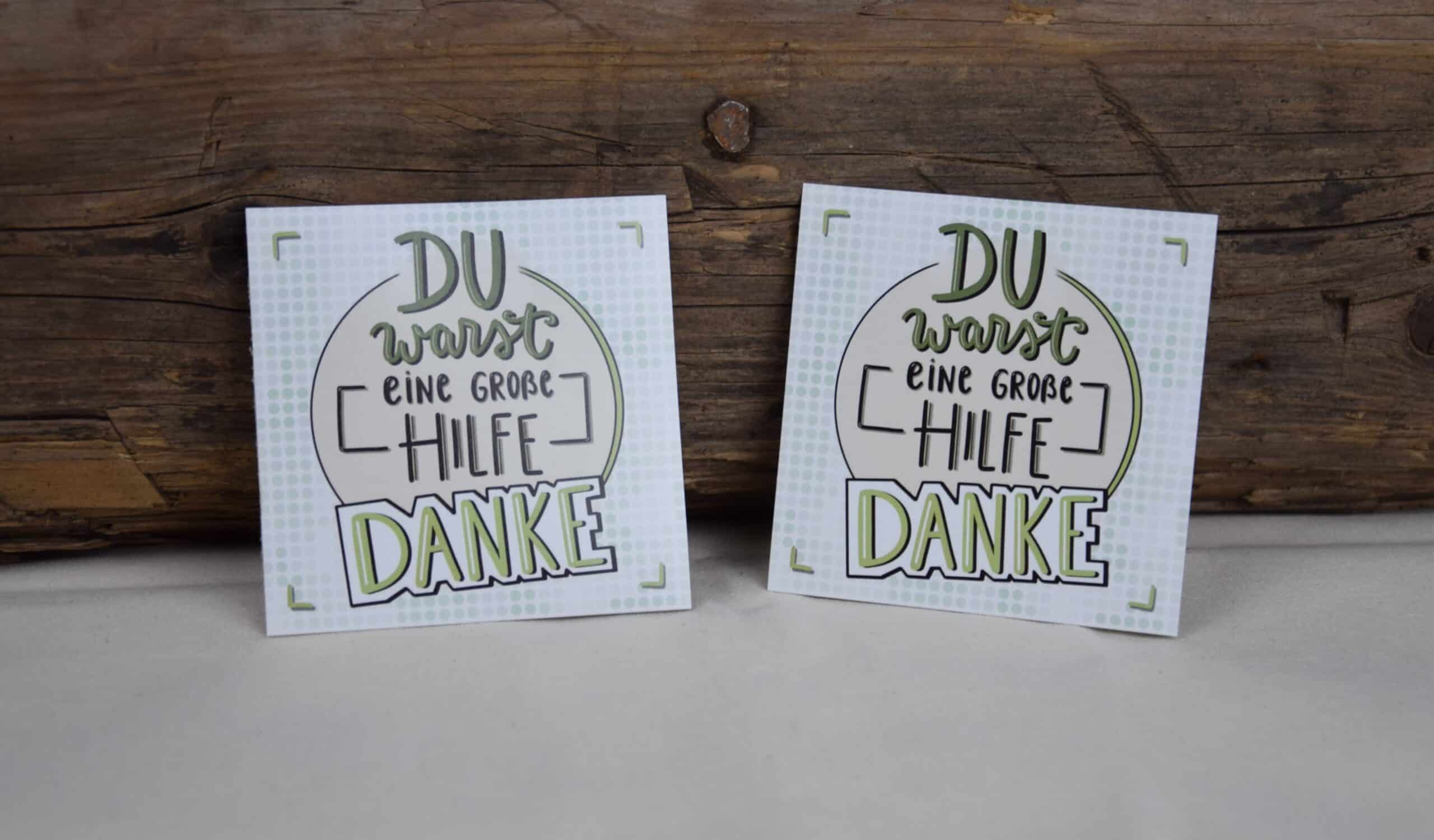 Aufkleber Set Große Hilfe 8 Hochwertige christliche Grüße mit Dankbarkeit und Hilfe.