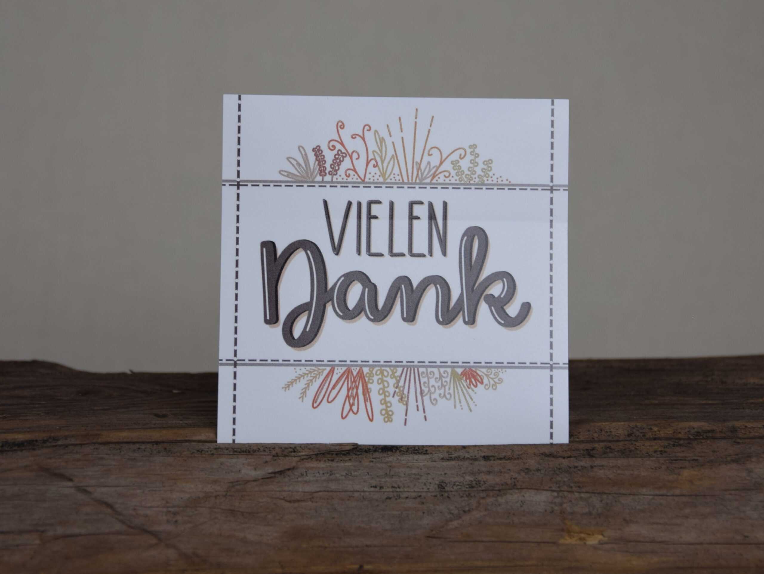 Aufkleber Set Vielen Dank 8 Danke Karte mit christlichem Design und bunten Blumen für Dankbarkeit und Wertschätzung.