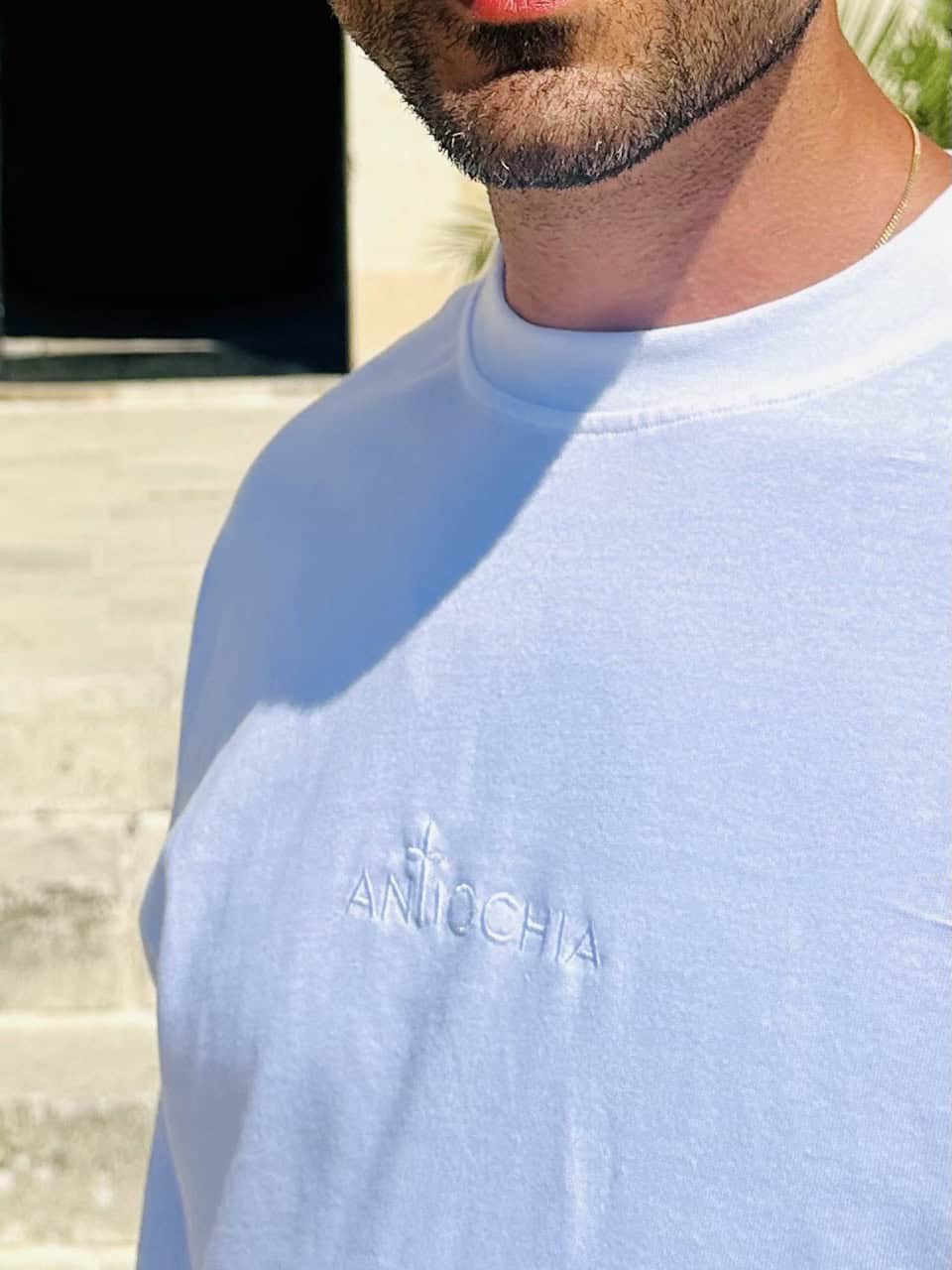Essential Oversize T-Shirt ALLWHITE - "LIGHT" 16 Inspirierende christliche Mode, Hemd mit Anichia-Aufdruck, christliche Marken, Jüdisch-Christliche Kleidung.