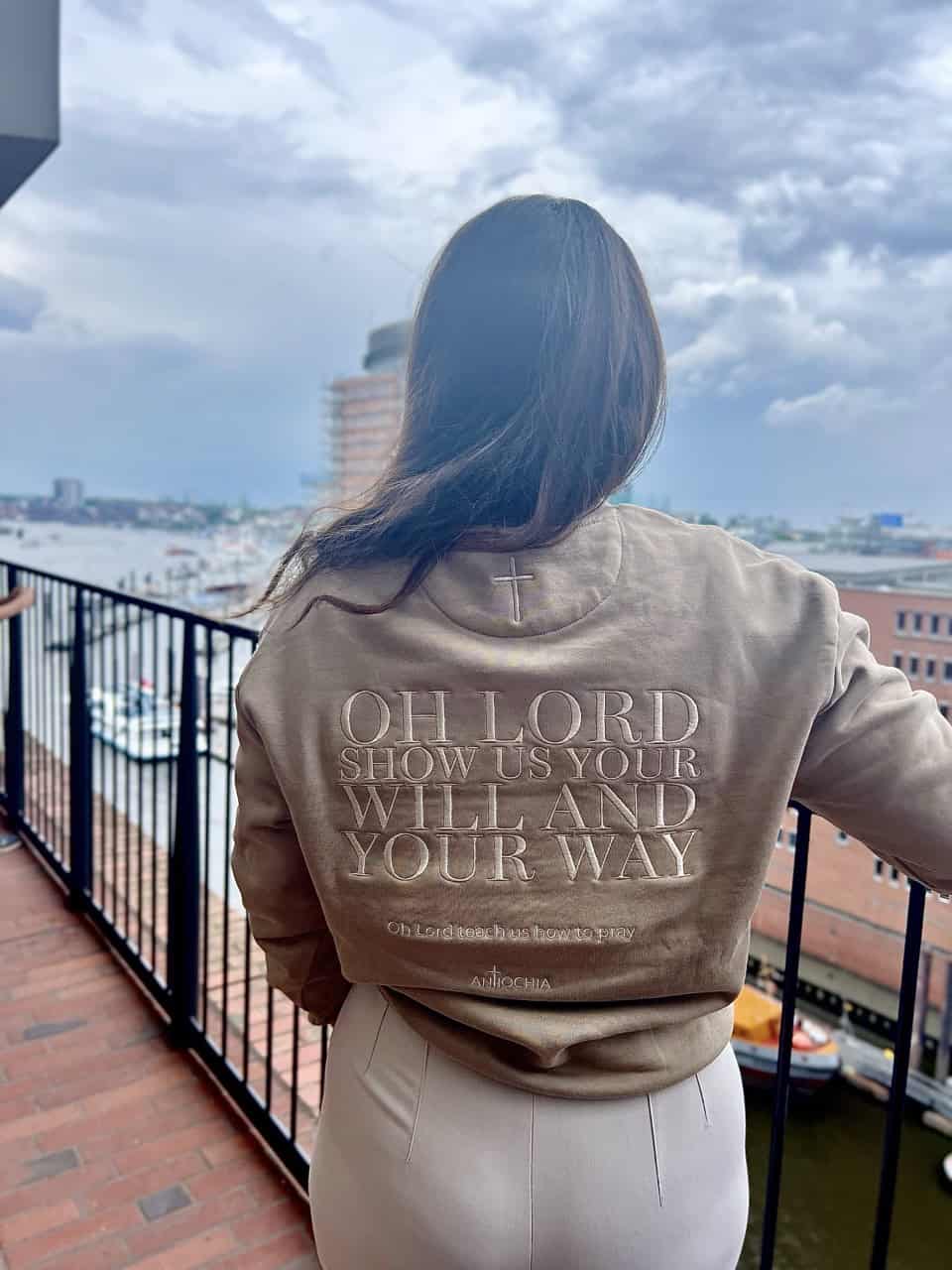 Oversize Sweatshirt - "YOUR WILL" 14 Glaubenskleidung mit Bibelvers, christliche Mode, religiöse Statement-Jacke, christliche Kleidung Damen.