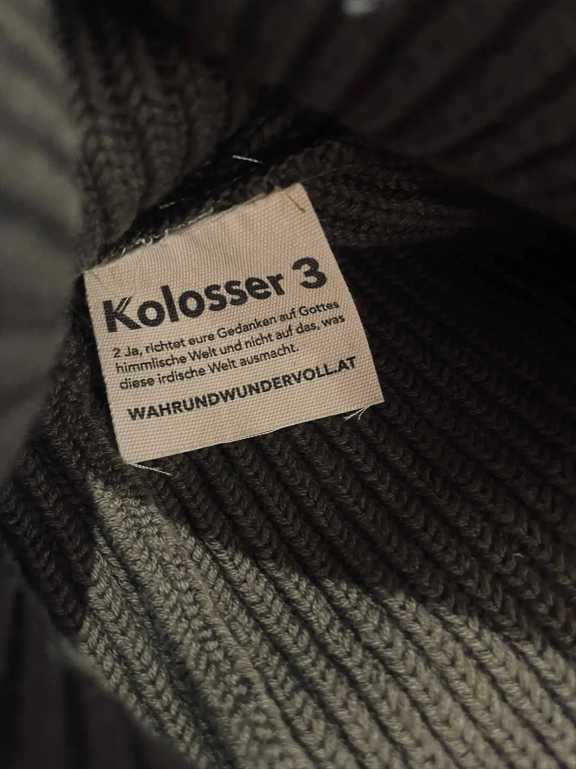 fisherman beanie / khaki / kolosser3 4 Gebetsarmband mit Bibelvers, christliche Schmuckaccessoire, Glaube & Spiritualität, christliche Geschenke.