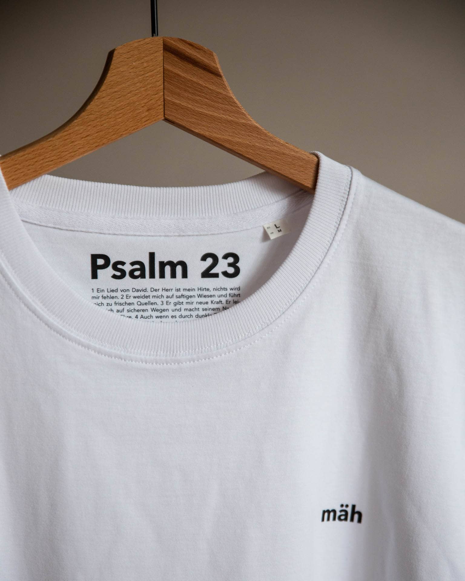 mäh / tshirt / psalm 23 15 Herren T-Shirt mit Psalm 23 Motiv, christliche Mode, Bibelvers Kleidung.