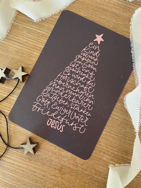 Weihnachtskarte "Friedefürst" 2 Glaube, Liebe, Hoffnung – Christliche Karten und Geschenke auf Mookho.de.